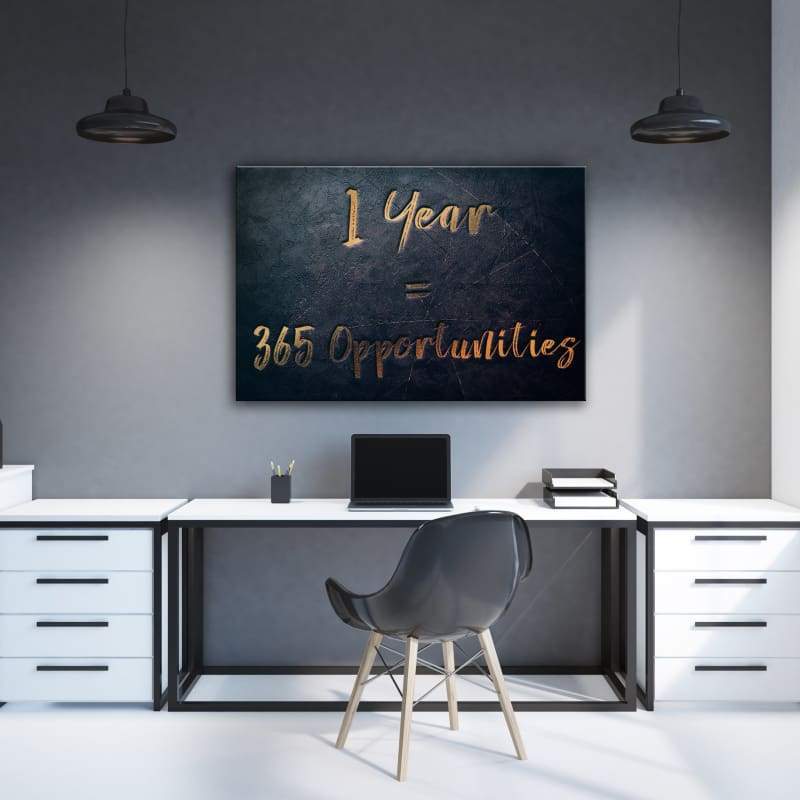 365 Opportunities Wall Art | Inspirational Wall Art Motivational Wall Art Quotes Office Art | Impaktiv Exclusive Canvas Art Landscape