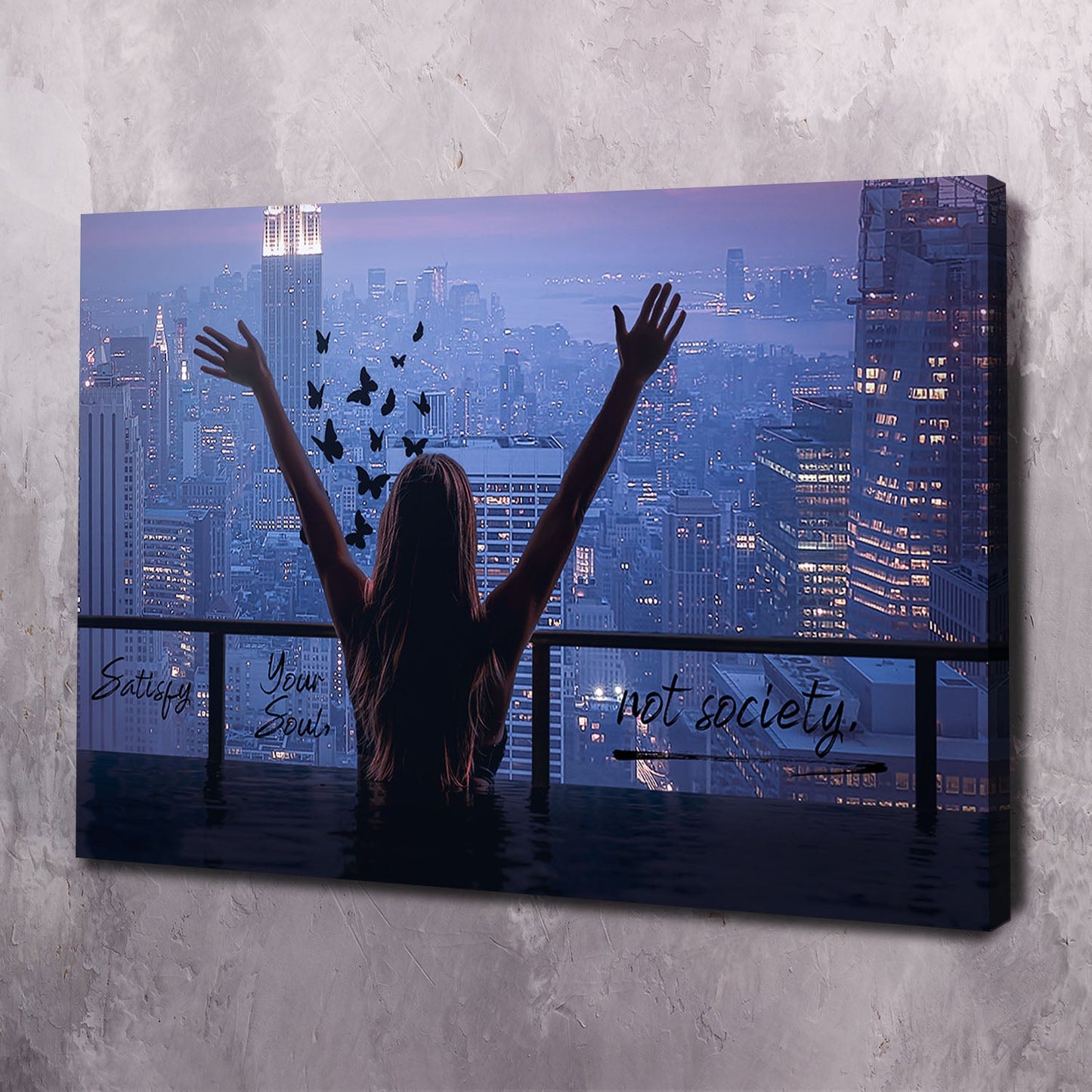 Satisfy Your Soul - Shop exclusive inspirational wall art, motivational wall art, office art, home office wall decor quotes, wall art quotes, office artwork, motivational art only at Impaktiv in canvas and acrylic formats.