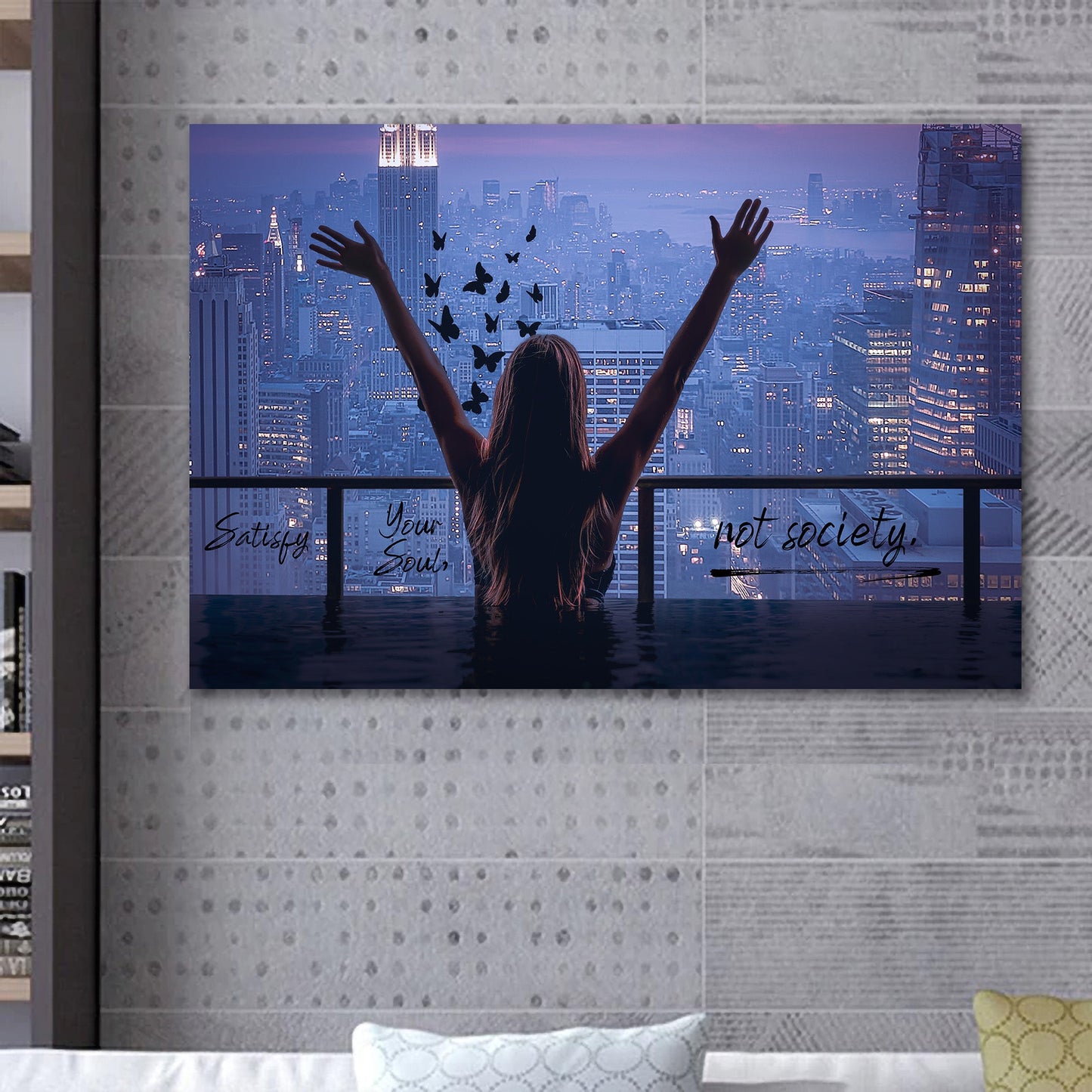 Satisfy Your Soul - Shop exclusive inspirational wall art, motivational wall art, office art, home office wall decor quotes, wall art quotes, office artwork, motivational art only at Impaktiv in canvas and acrylic formats.