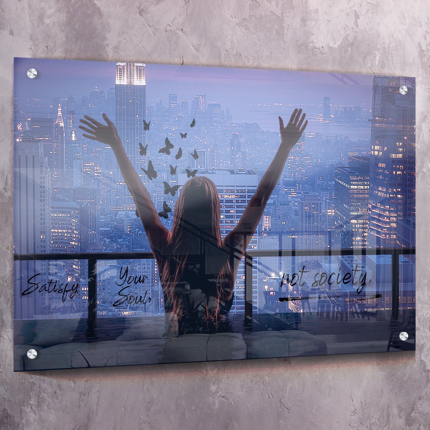 Satisfy Your Soul - Shop exclusive inspirational wall art, motivational wall art, office art, home office wall decor quotes, wall art quotes, office artwork, motivational art only at Impaktiv in canvas and acrylic formats.