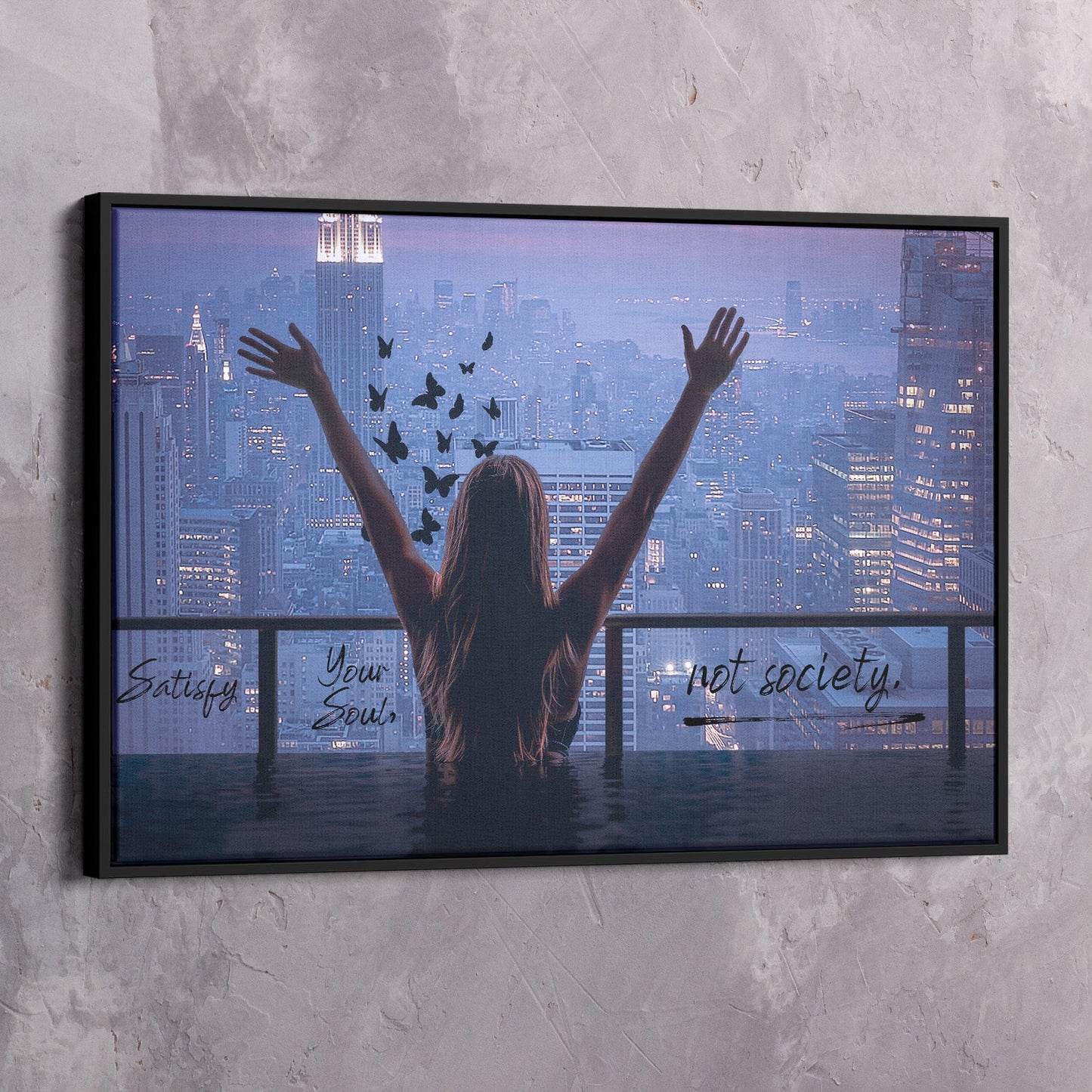 Satisfy Your Soul - Shop exclusive inspirational wall art, motivational wall art, office art, home office wall decor quotes, wall art quotes, office artwork, motivational art only at Impaktiv in canvas and acrylic formats.