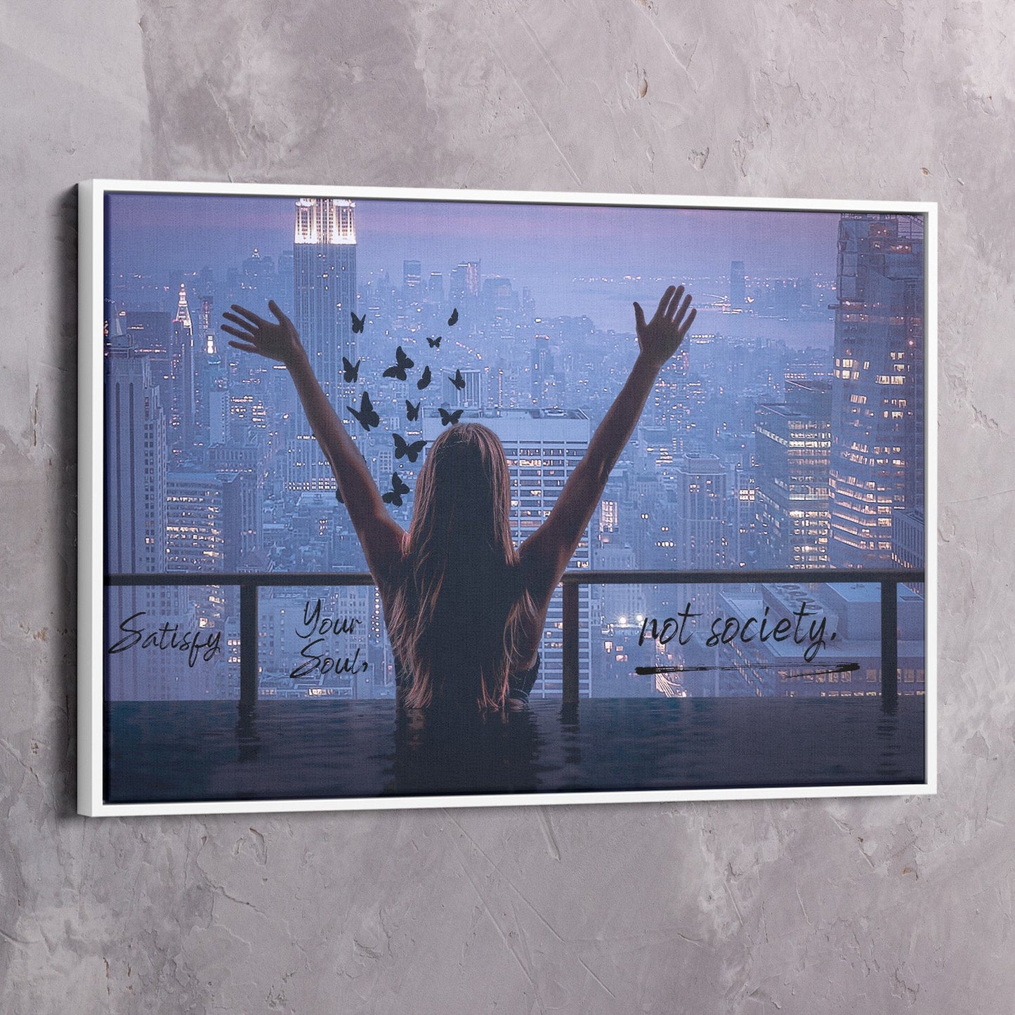 Satisfy Your Soul - Shop exclusive inspirational wall art, motivational wall art, office art, home office wall decor quotes, wall art quotes, office artwork, motivational art only at Impaktiv in canvas and acrylic formats.