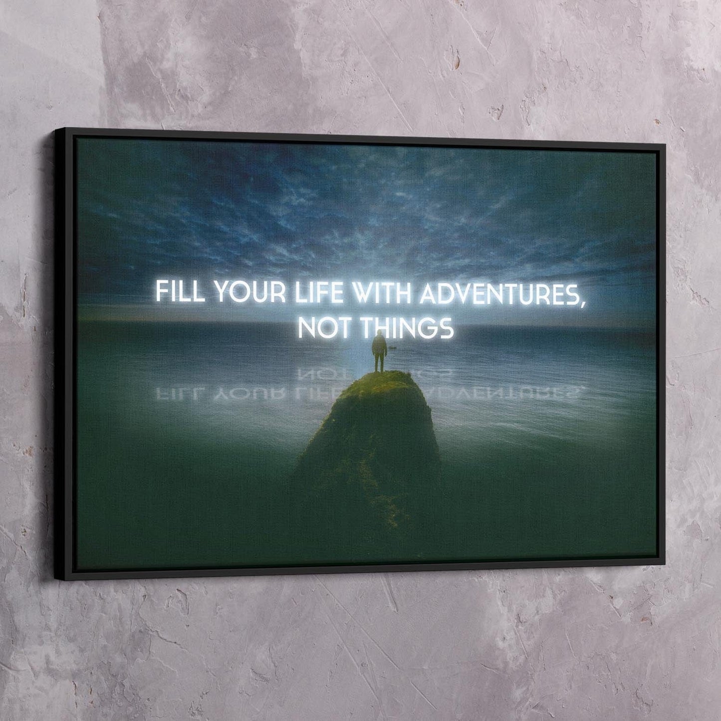 Adventures, Not Things Wall Art | Inspirational Wall Art Motivational Wall Art Quotes Office Art | Impaktiv Exclusive Canvas Art Landscape