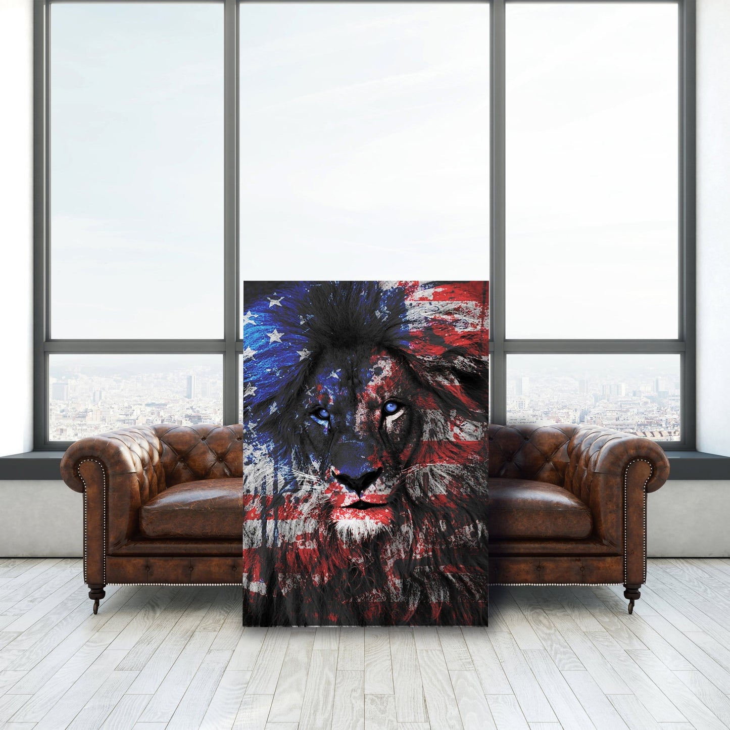 American Lion Wall Art | Inspirational Wall Art Motivational Wall Art Quotes Office Art | Impaktiv Exclusive Canvas Art Landscape