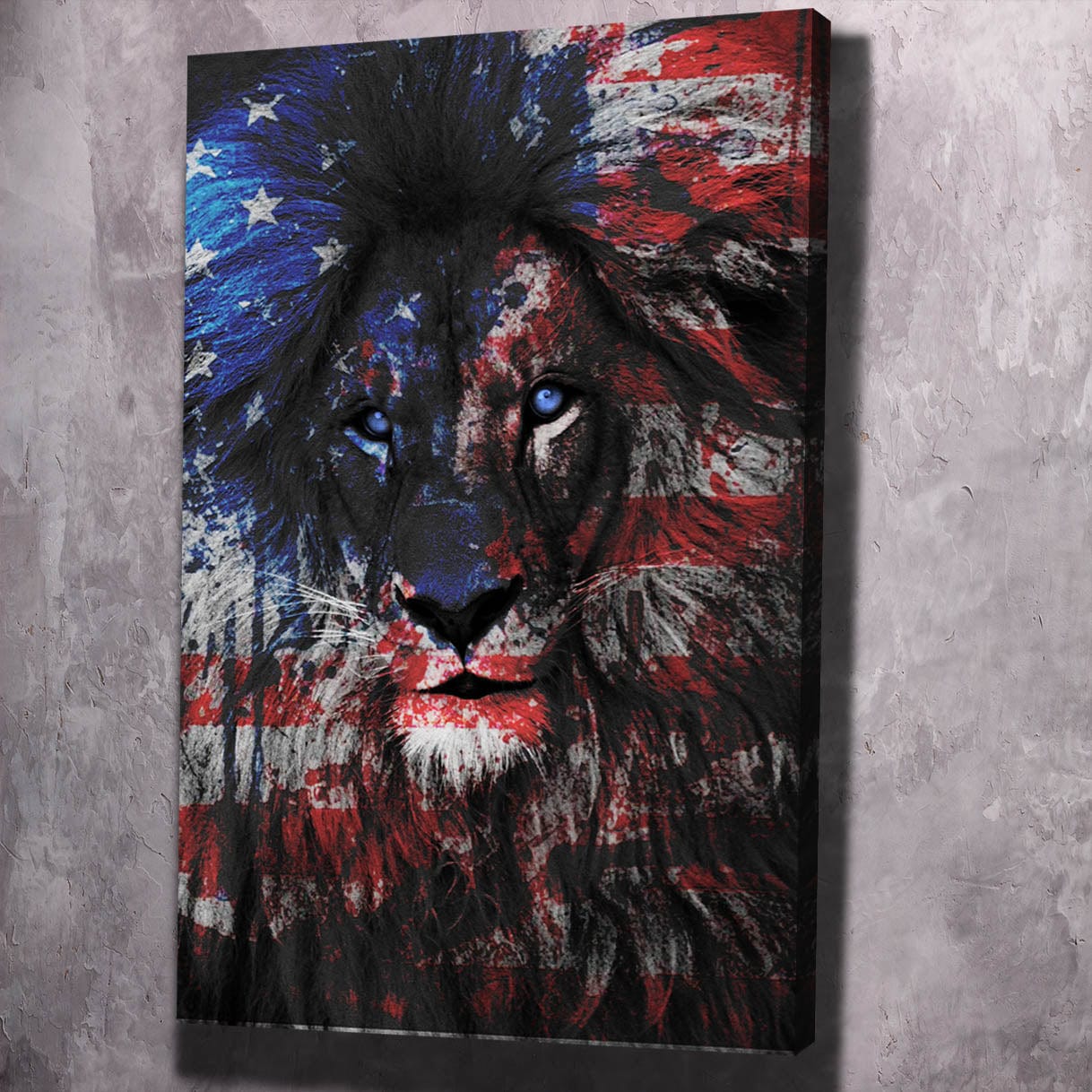 American Lion Wall Art | Inspirational Wall Art Motivational Wall Art Quotes Office Art | Impaktiv Exclusive Canvas Art Landscape