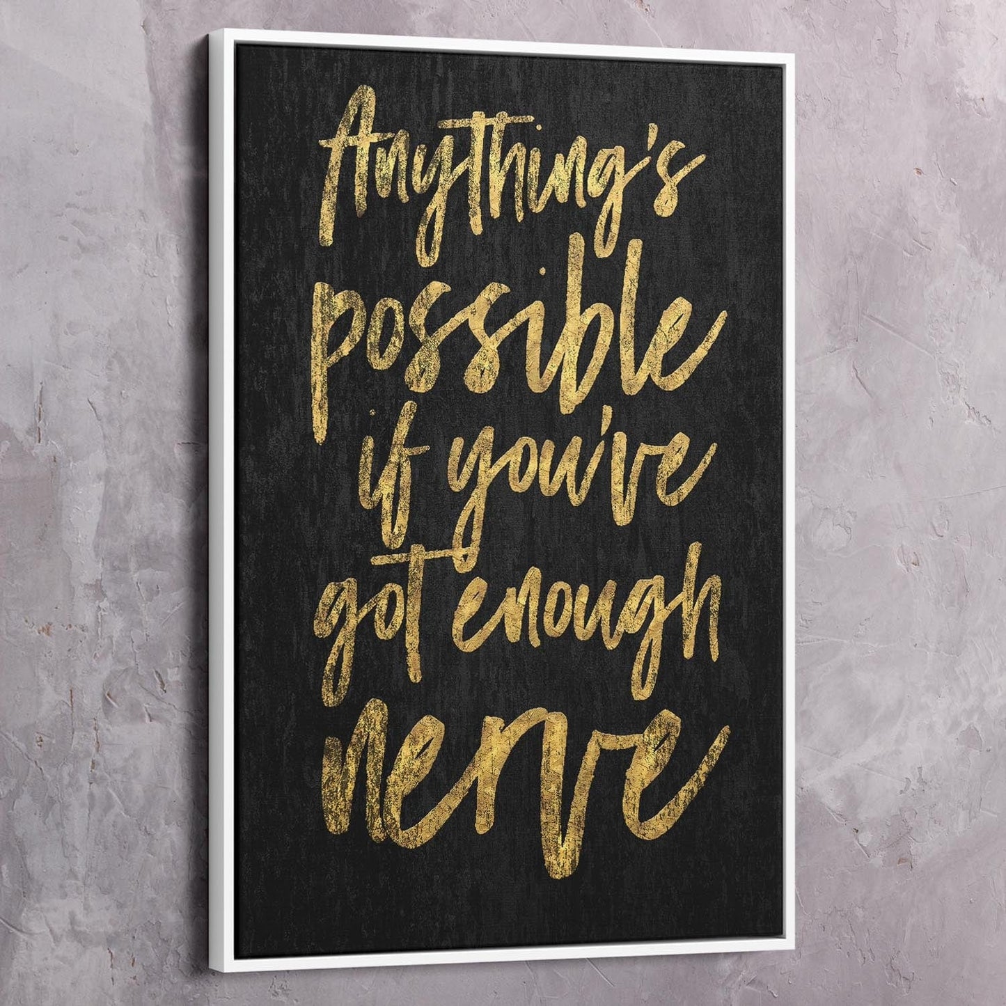 Anything Is Possible Wall Art | Inspirational Wall Art Motivational Wall Art Quotes Office Art | Impaktiv Exclusive Canvas Art Portrait