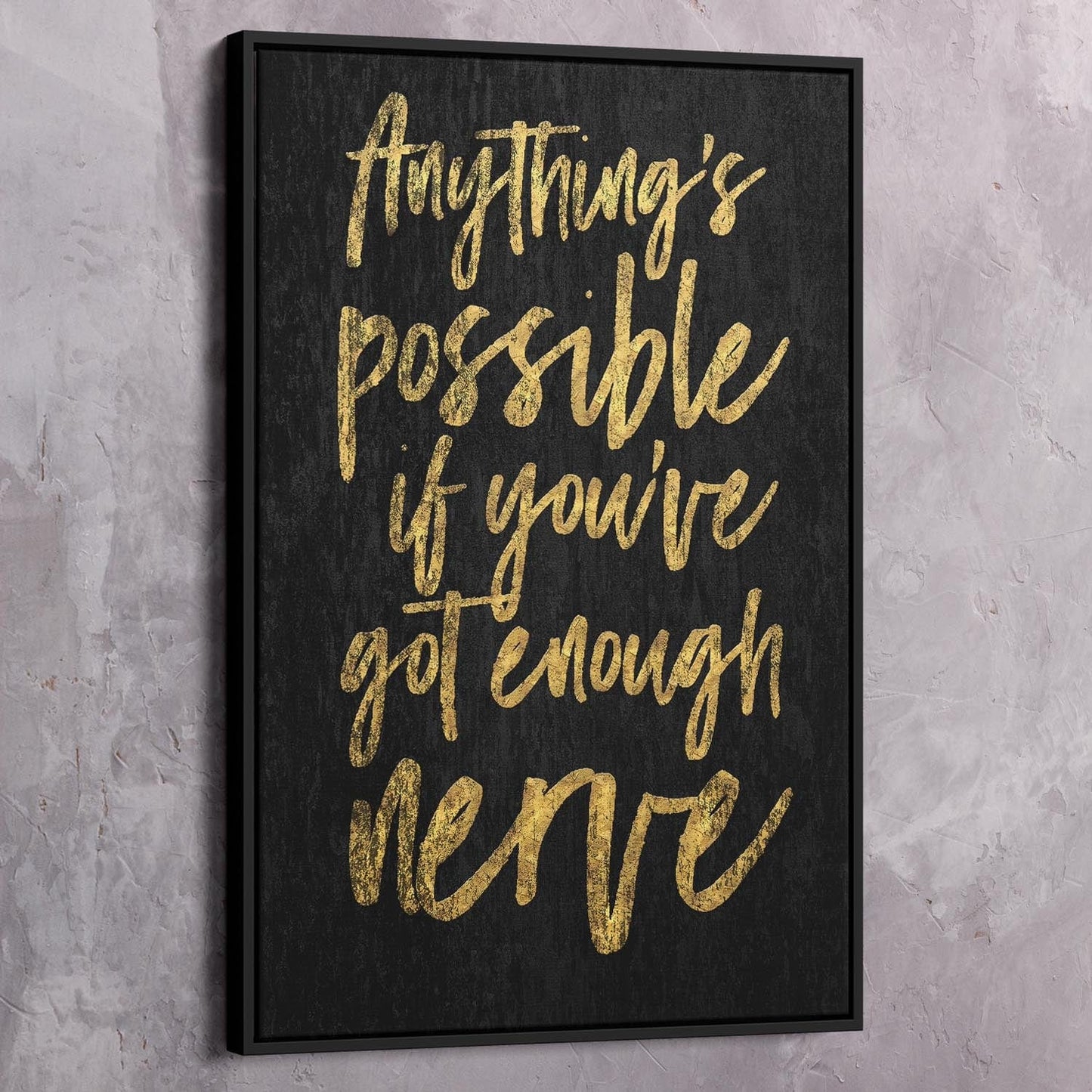 Anything Is Possible Wall Art | Inspirational Wall Art Motivational Wall Art Quotes Office Art | Impaktiv Exclusive Canvas Art Portrait