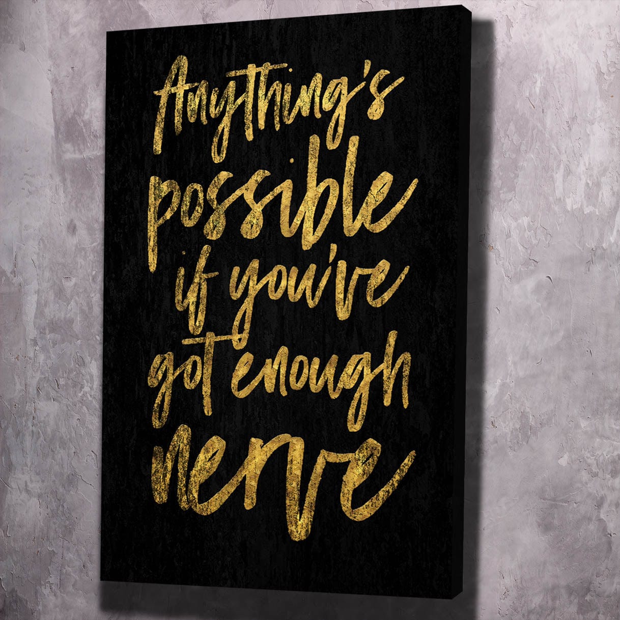 Anything Is Possible Wall Art | Inspirational Wall Art Motivational Wall Art Quotes Office Art | Impaktiv Exclusive Canvas Art Portrait