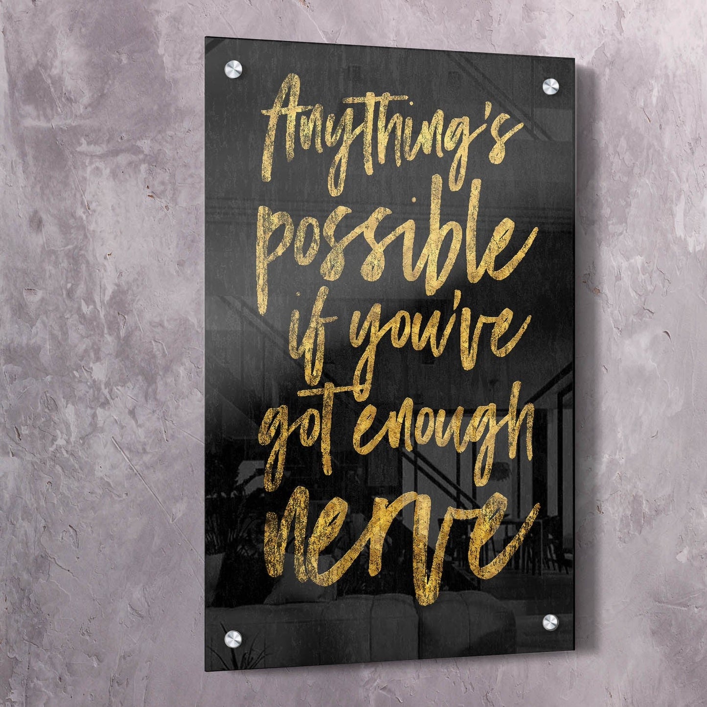 Anything Is Possible Wall Art | Inspirational Wall Art Motivational Wall Art Quotes Office Art | Impaktiv Exclusive Canvas Art Portrait