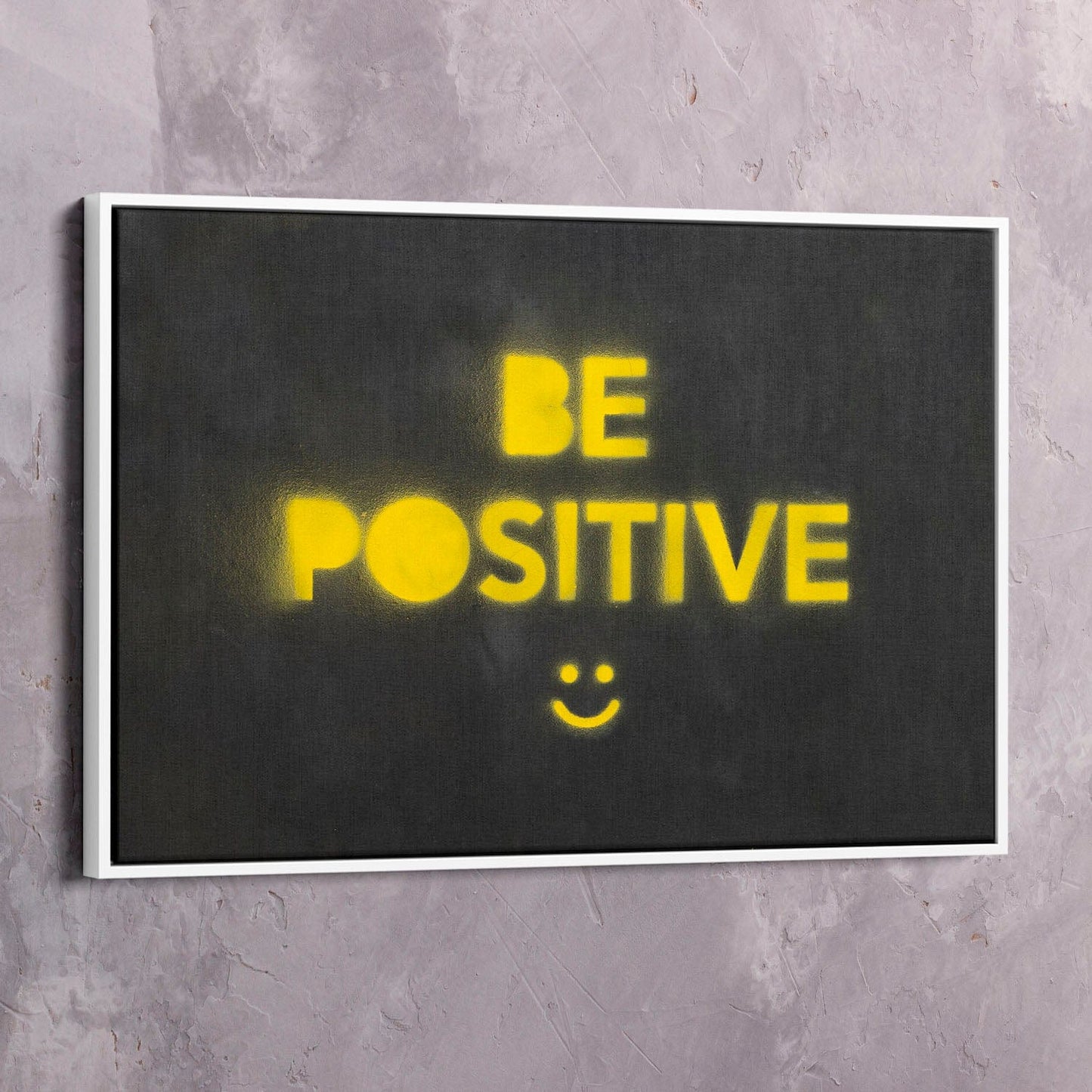 Be Positive Wall Art | Inspirational Wall Art Motivational Wall Art Quotes Office Art | Impaktiv Exclusive Canvas Art Landscape