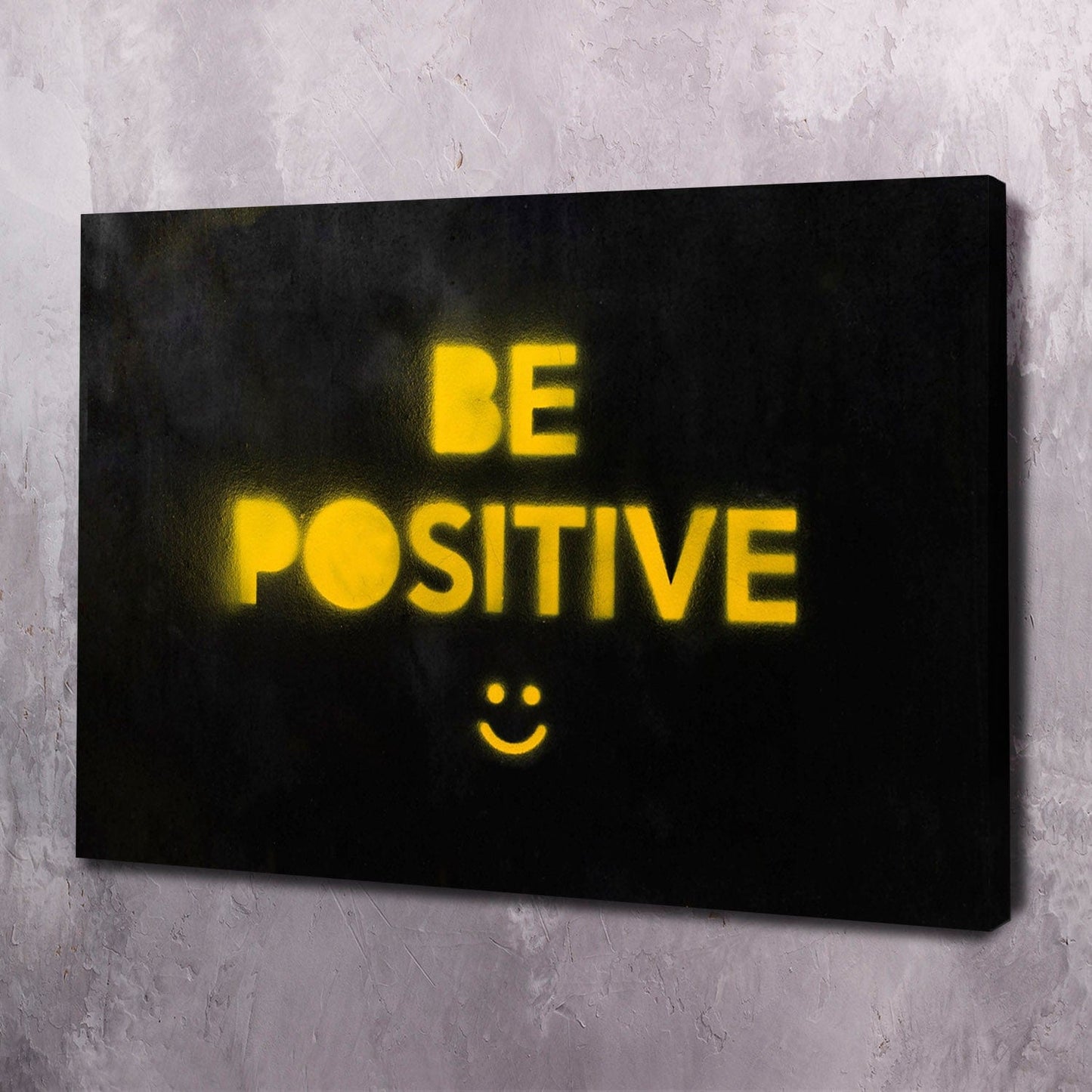 Be Positive Wall Art | Inspirational Wall Art Motivational Wall Art Quotes Office Art | Impaktiv Exclusive Canvas Art Landscape
