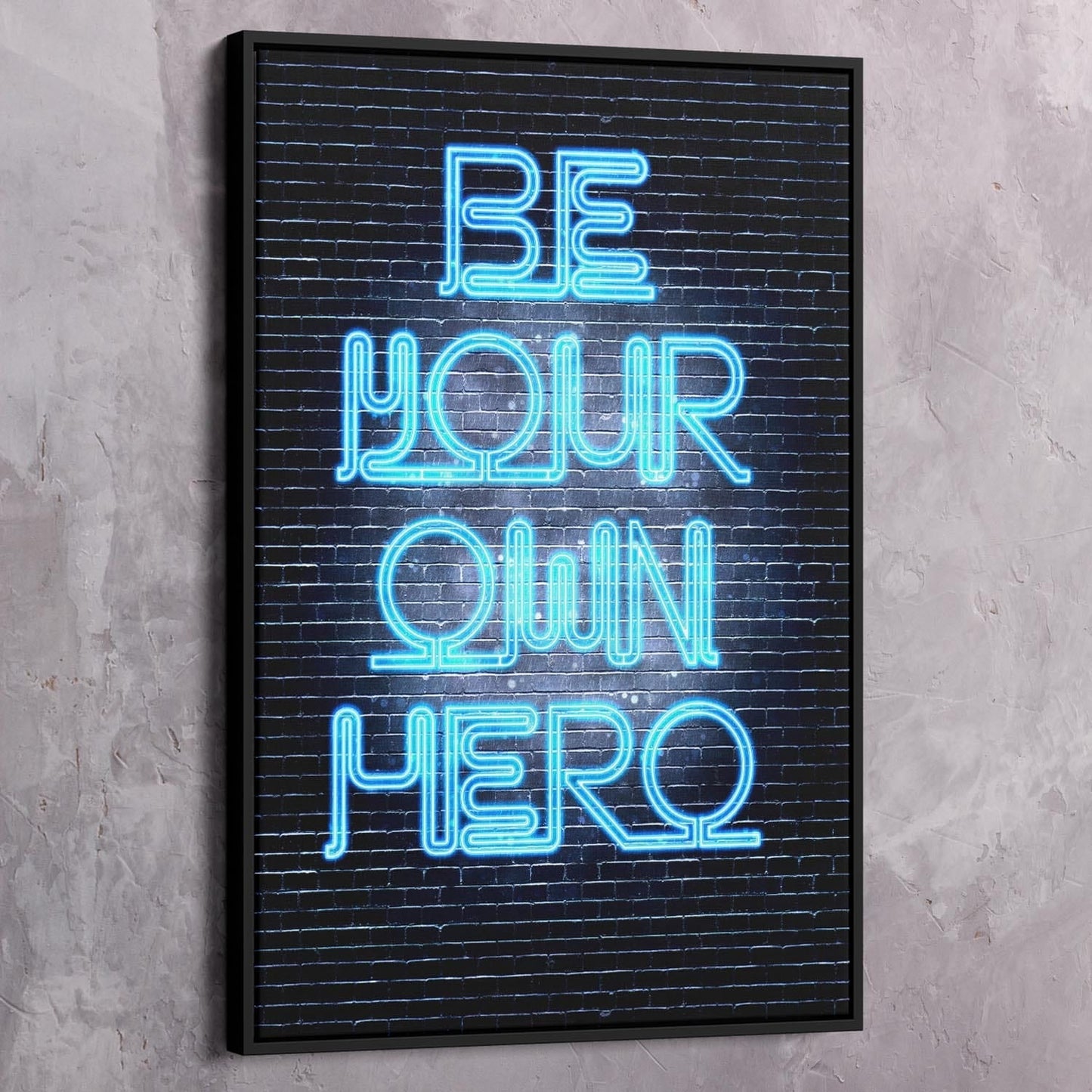 Be Your Own Hero Wall Art | Inspirational Wall Art Motivational Wall Art Quotes Office Art | Impaktiv Exclusive Canvas Art Portrait