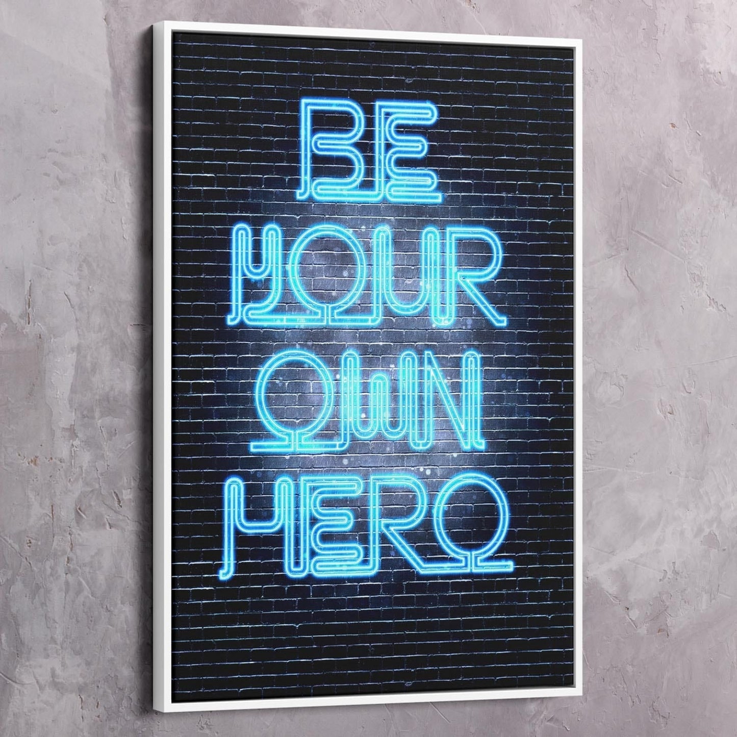 Be Your Own Hero Wall Art | Inspirational Wall Art Motivational Wall Art Quotes Office Art | Impaktiv Exclusive Canvas Art Portrait