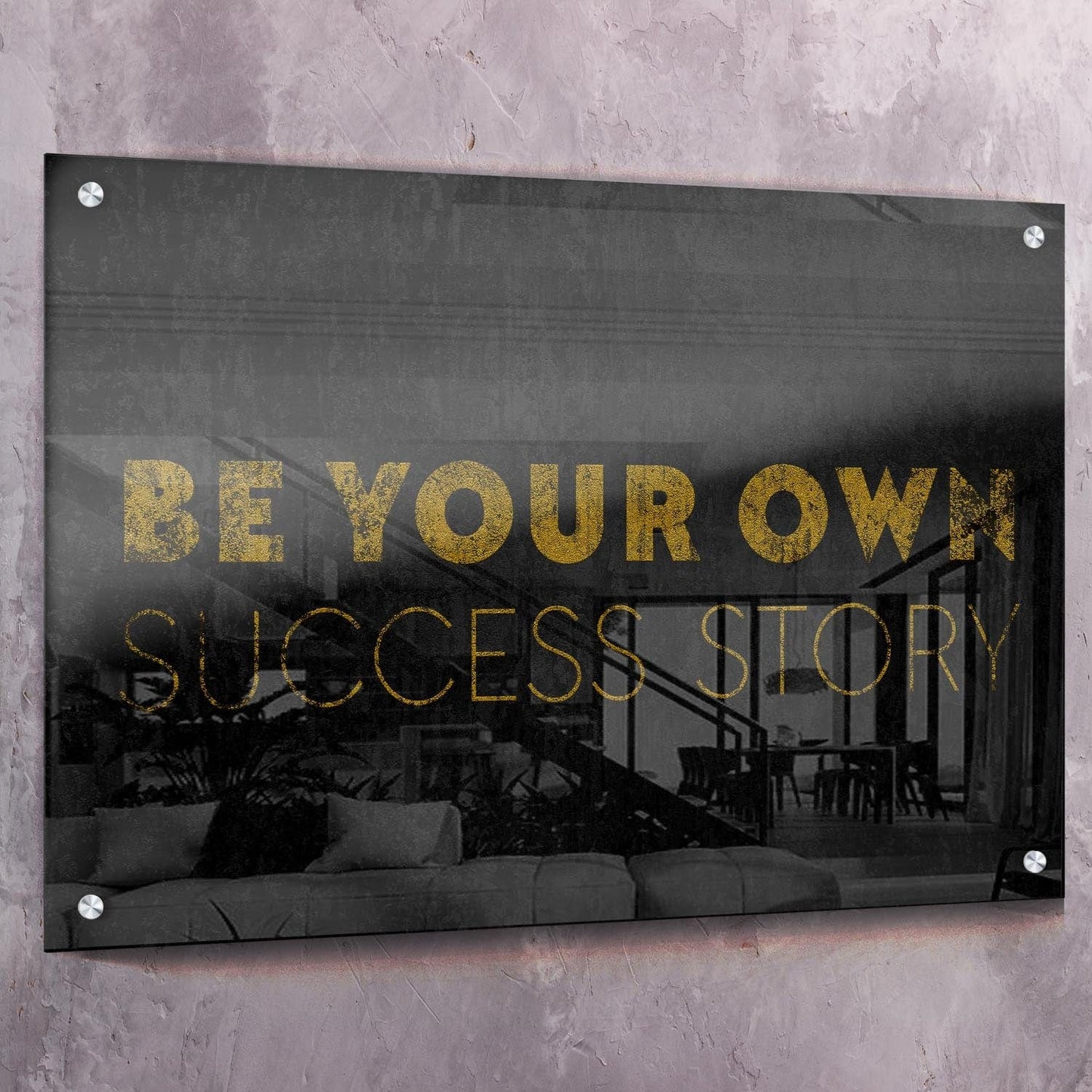 Be Your Own Success Story Wall Art | Inspirational Wall Art Motivational Wall Art Quotes Office Art | Impaktiv Exclusive Canvas Art Landscape