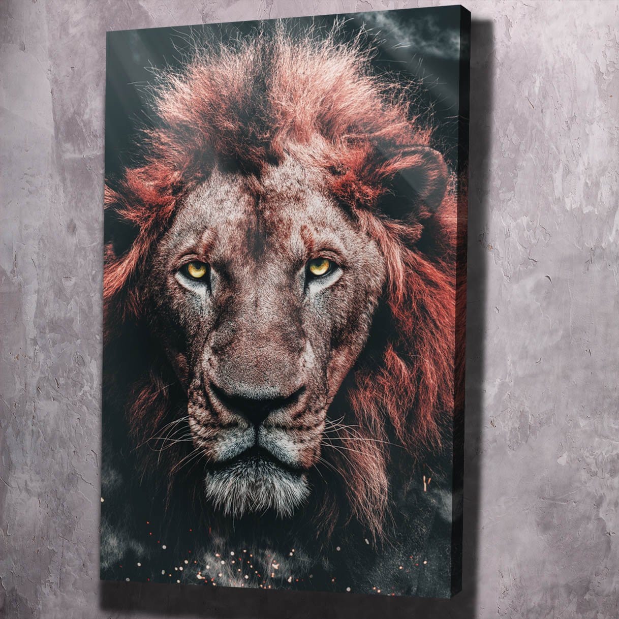 Beautiful Lion Sunshine Wall Art | Inspirational Wall Art Motivational Wall Art Quotes Office Art | Impaktiv Exclusive Canvas Art Portrait