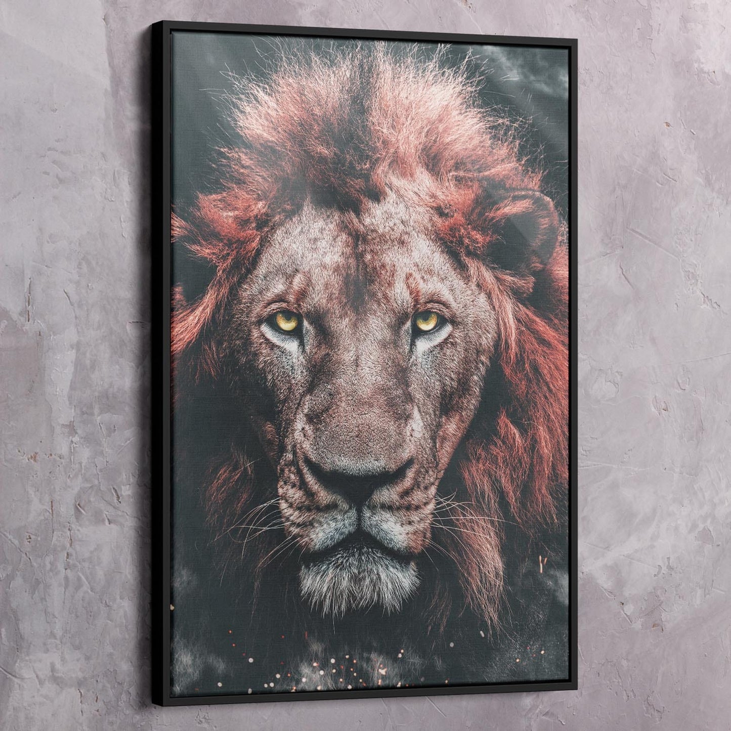 Beautiful Lion Sunshine Wall Art | Inspirational Wall Art Motivational Wall Art Quotes Office Art | Impaktiv Exclusive Canvas Art Portrait