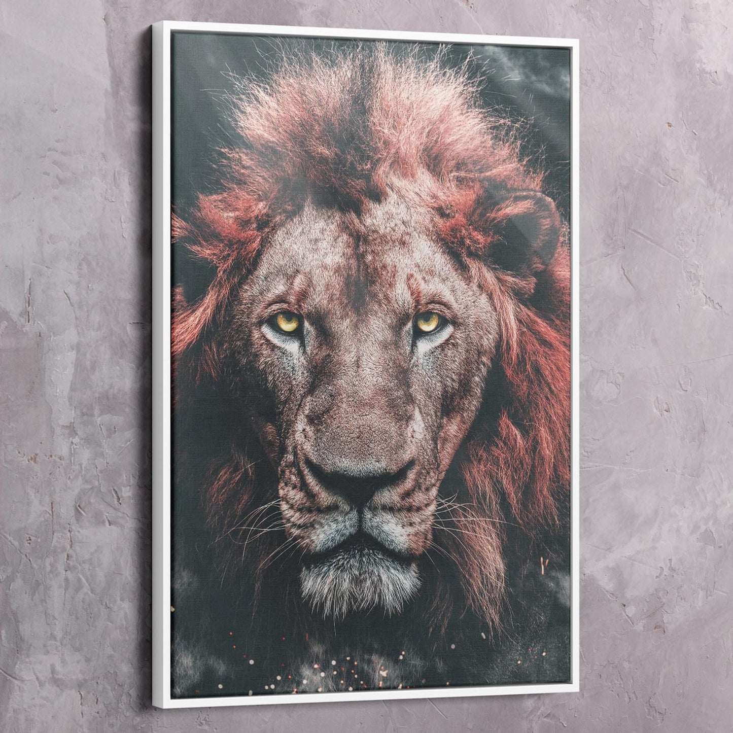 Beautiful Lion Sunshine Wall Art | Inspirational Wall Art Motivational Wall Art Quotes Office Art | Impaktiv Exclusive Canvas Art Portrait