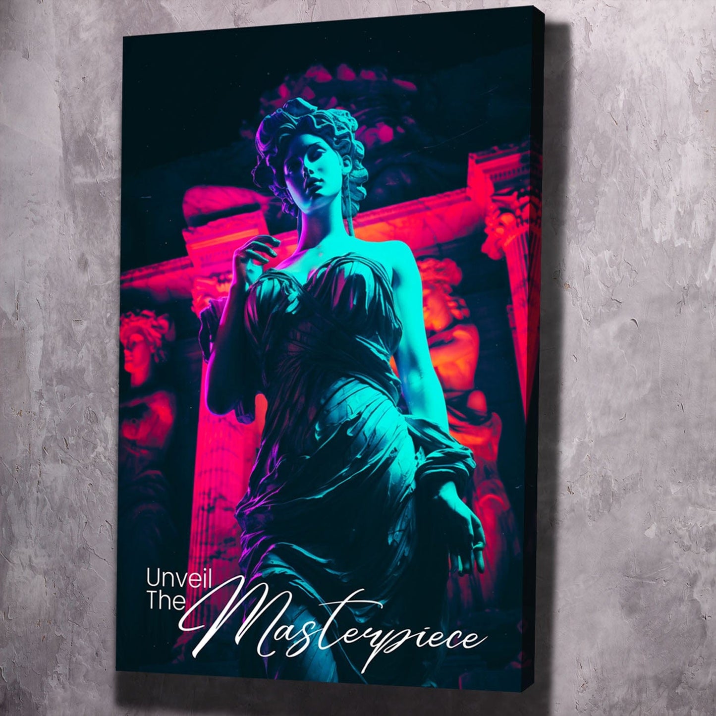 Beautiful Statue - Unveil the Masterpiece Wall Art | Inspirational Wall Art Motivational Wall Art Quotes Office Art | Impaktiv Exclusive Canvas Art Portrait