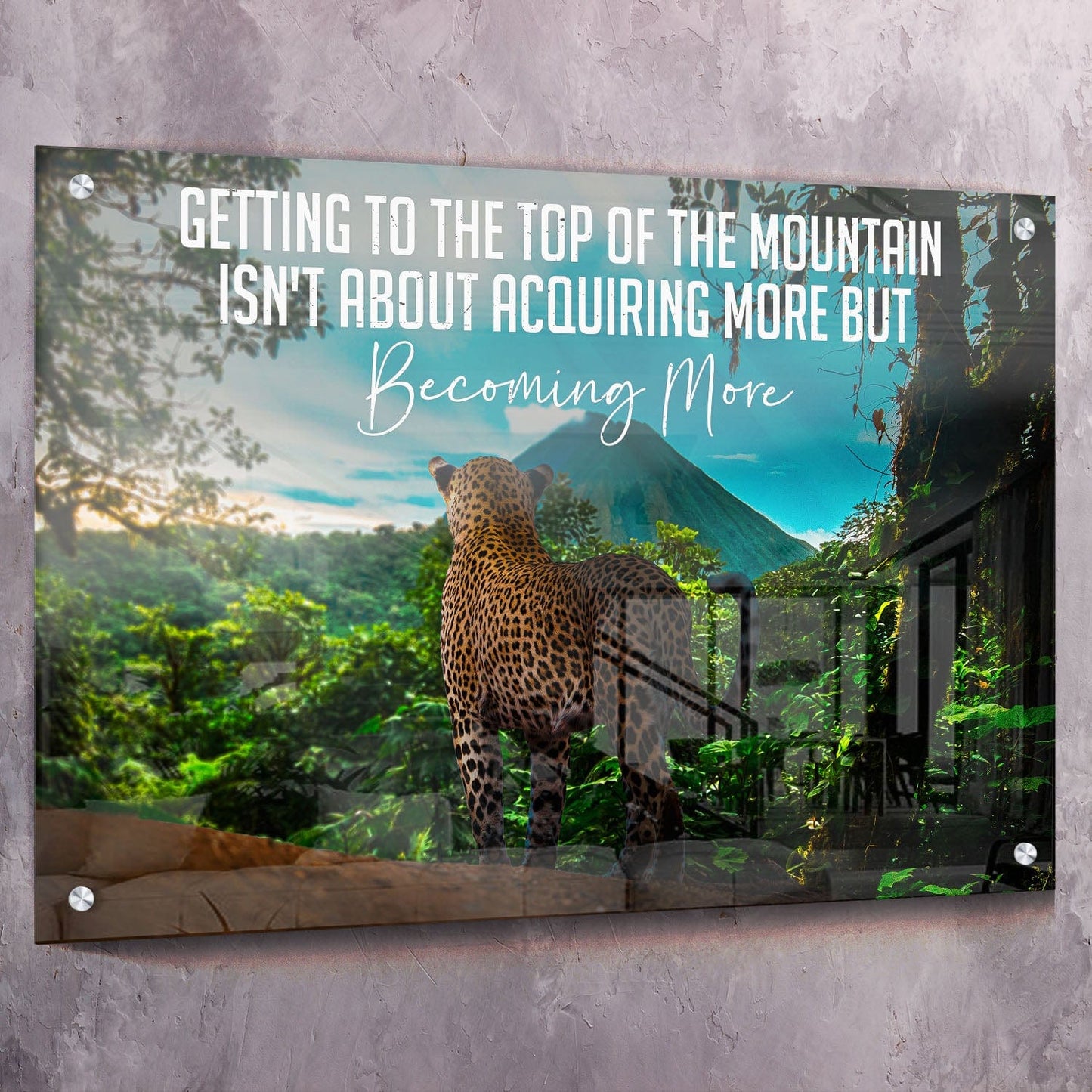 Becoming More Mountain Wall Art | Inspirational Wall Art Motivational Wall Art Quotes Office Art | Impaktiv Exclusive Canvas Art Landscape