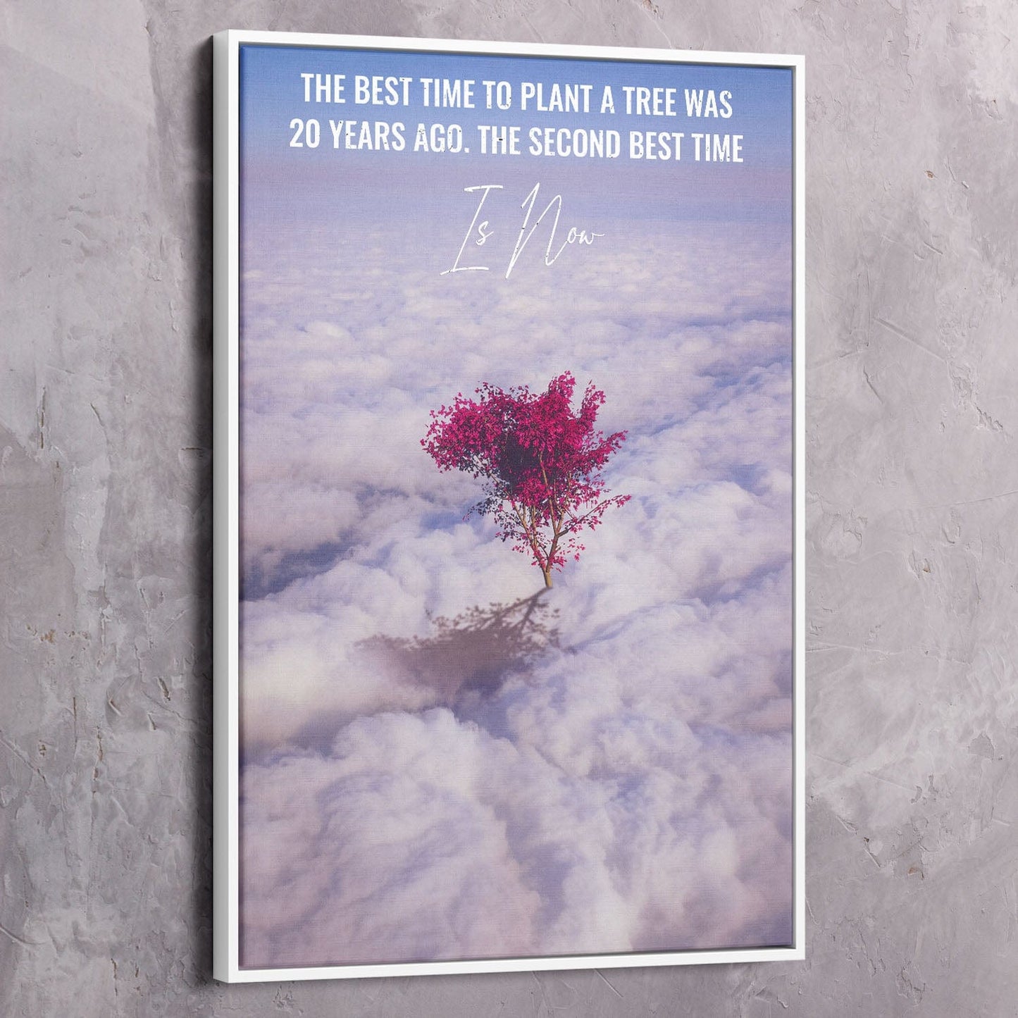 Best Time To Plant a Tree Wall Art | Inspirational Wall Art Motivational Wall Art Quotes Office Art | Impaktiv Exclusive Canvas Art Portrait