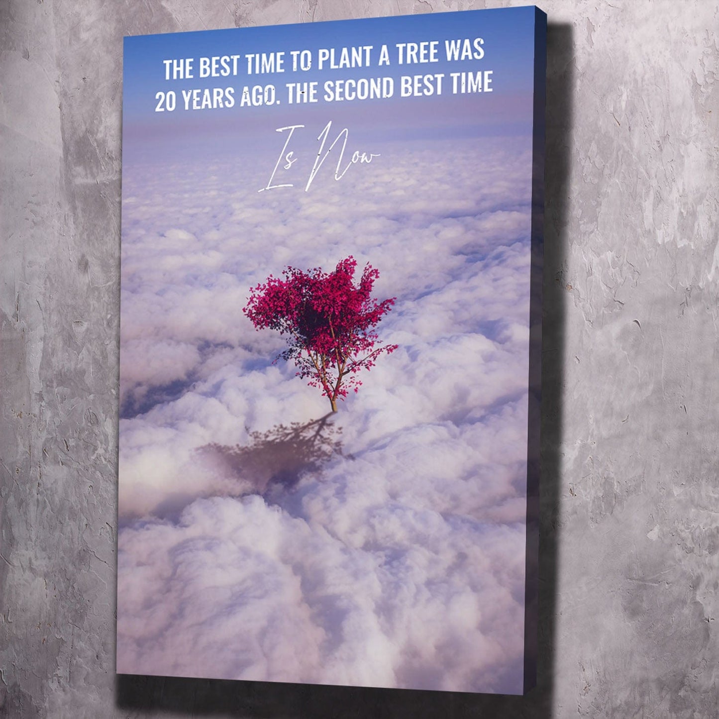 Best Time To Plant a Tree Wall Art | Inspirational Wall Art Motivational Wall Art Quotes Office Art | Impaktiv Exclusive Canvas Art Portrait