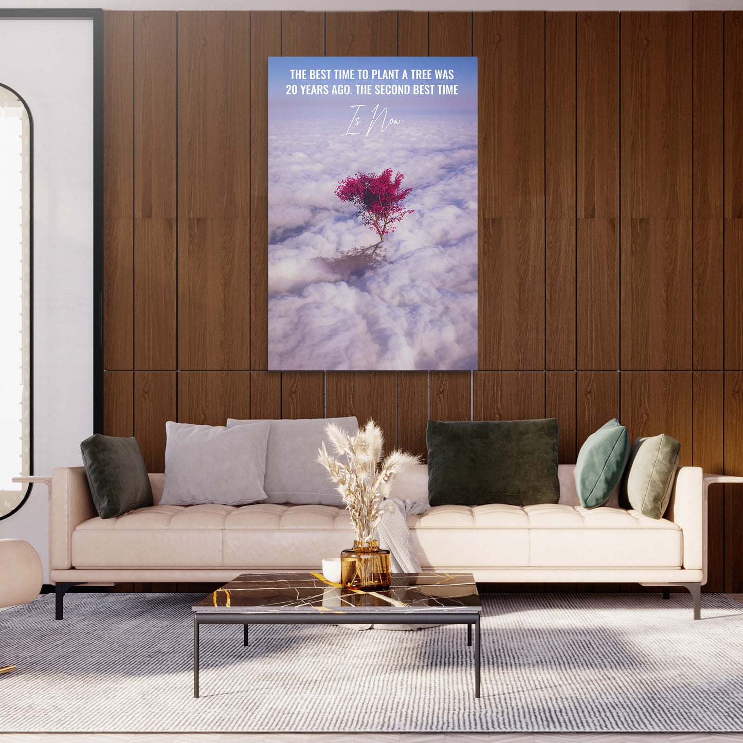 Best Time To Plant a Tree Wall Art | Inspirational Wall Art Motivational Wall Art Quotes Office Art | Impaktiv Exclusive Canvas Art Portrait