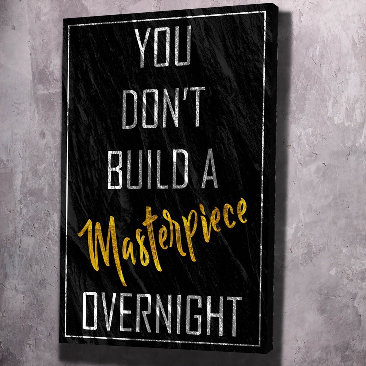 Build a Masterpiece Wall Art | Inspirational Wall Art Motivational Wall Art Quotes Office Art | Impaktiv Exclusive Canvas Art Portrait