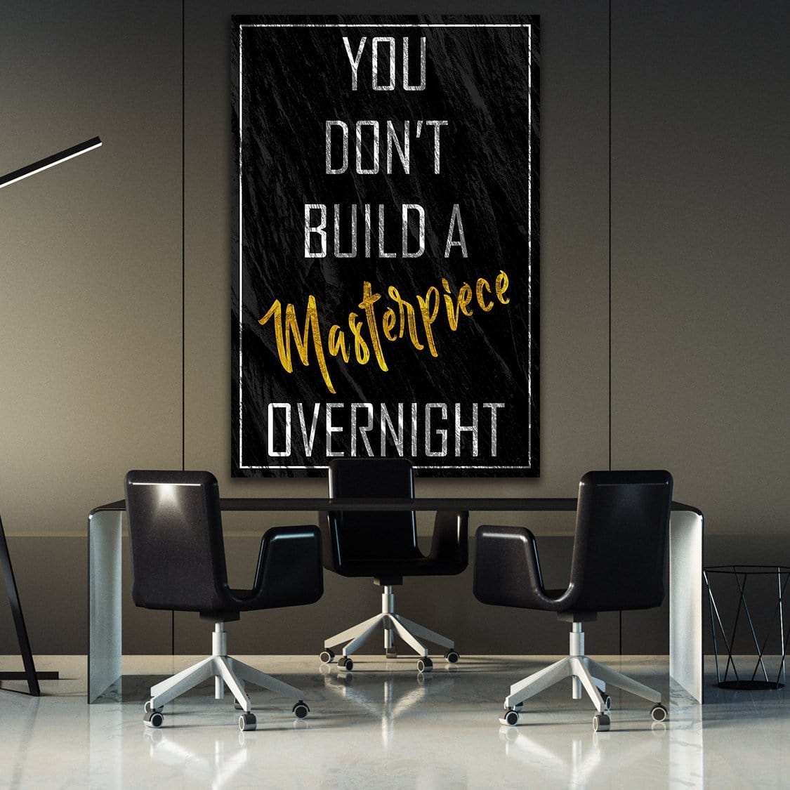 Build a Masterpiece Wall Art | Inspirational Wall Art Motivational Wall Art Quotes Office Art | Impaktiv Exclusive Canvas Art Portrait