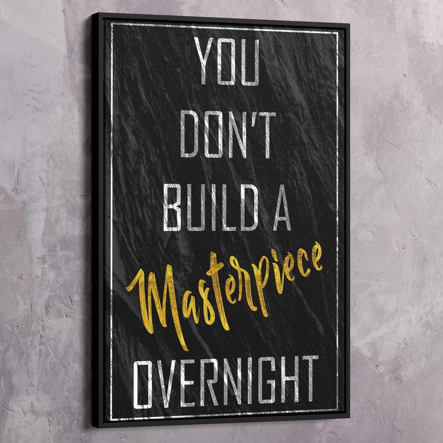 Build a Masterpiece Wall Art | Inspirational Wall Art Motivational Wall Art Quotes Office Art | Impaktiv Exclusive Canvas Art Portrait