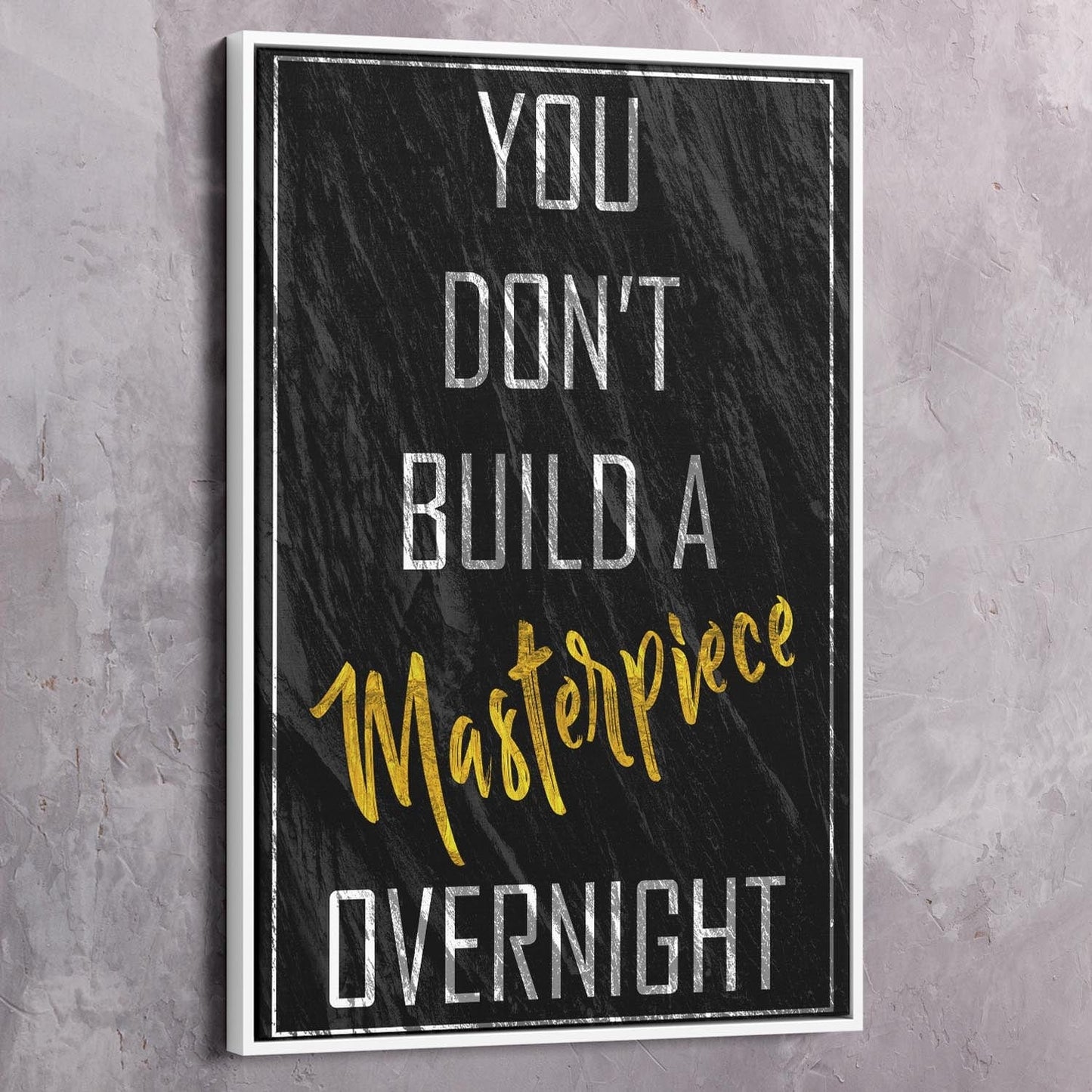 Build a Masterpiece Wall Art | Inspirational Wall Art Motivational Wall Art Quotes Office Art | Impaktiv Exclusive Canvas Art Portrait