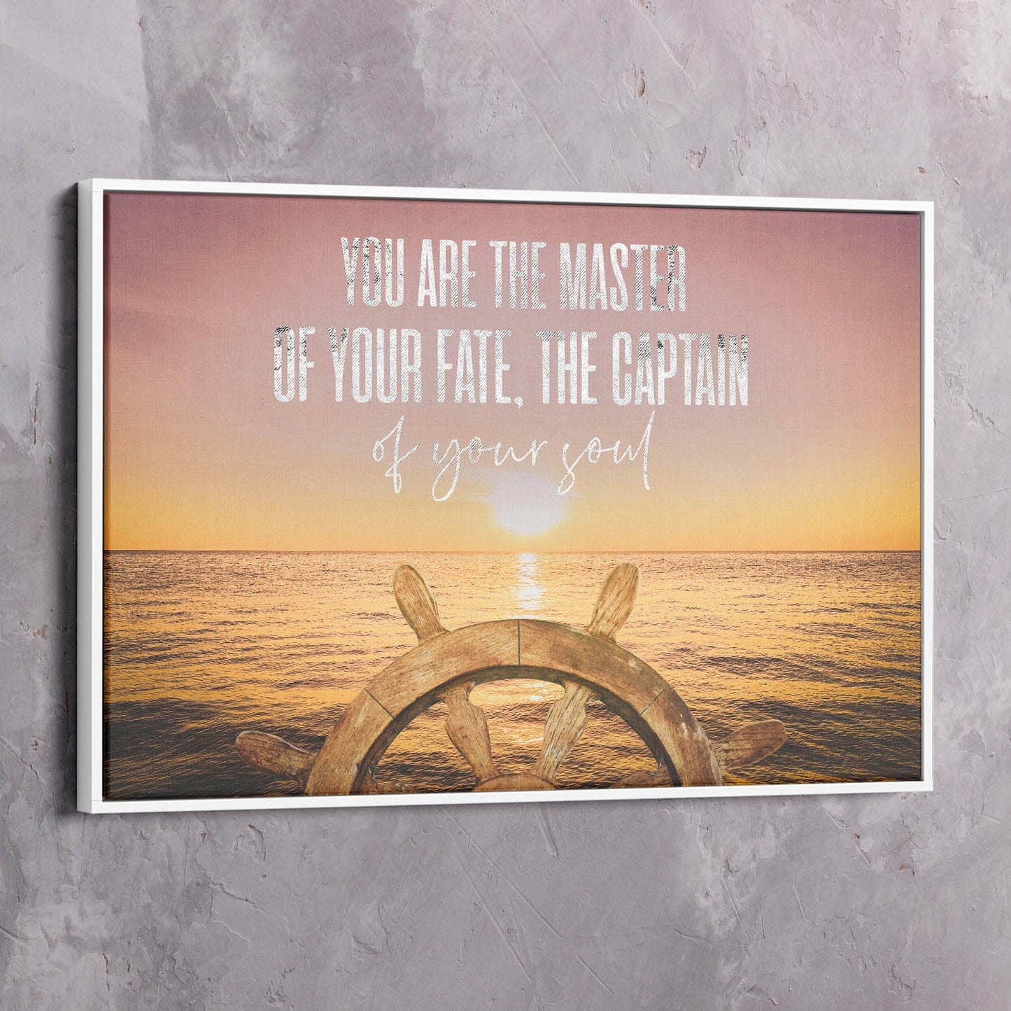 Captain of Your Soul Wall Art | Inspirational Wall Art Motivational Wall Art Quotes Office Art | Impaktiv Exclusive Canvas Art Landscape