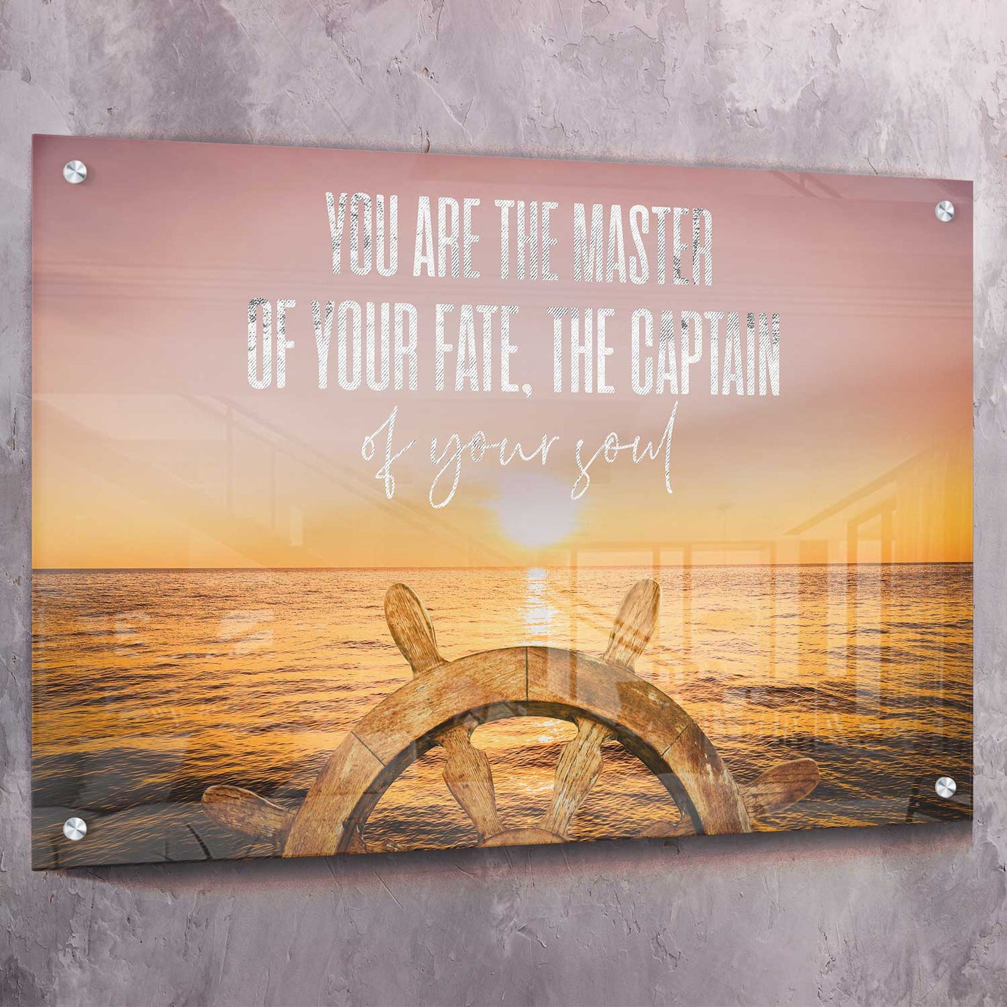 Captain of Your Soul Wall Art | Inspirational Wall Art Motivational Wall Art Quotes Office Art | Impaktiv Exclusive Canvas Art Landscape