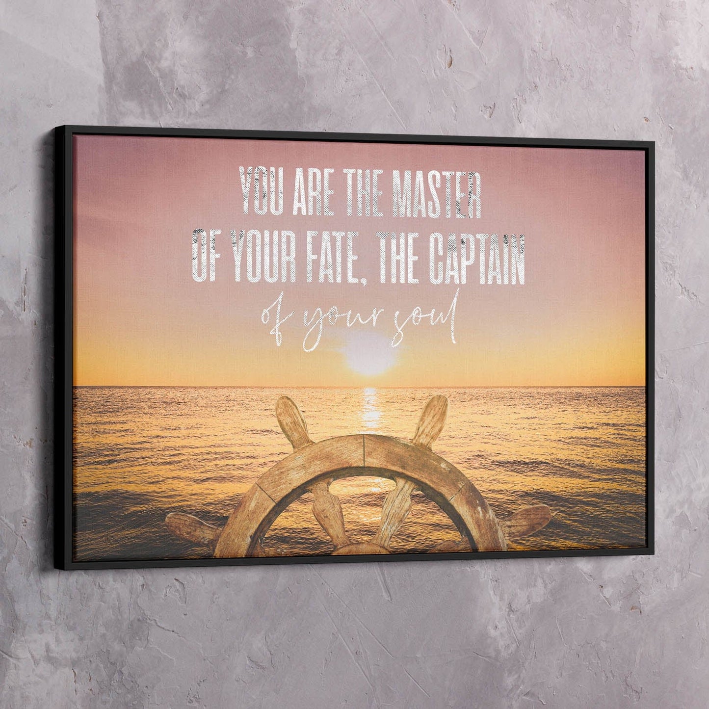 Captain of Your Soul Wall Art | Inspirational Wall Art Motivational Wall Art Quotes Office Art | Impaktiv Exclusive Canvas Art Landscape