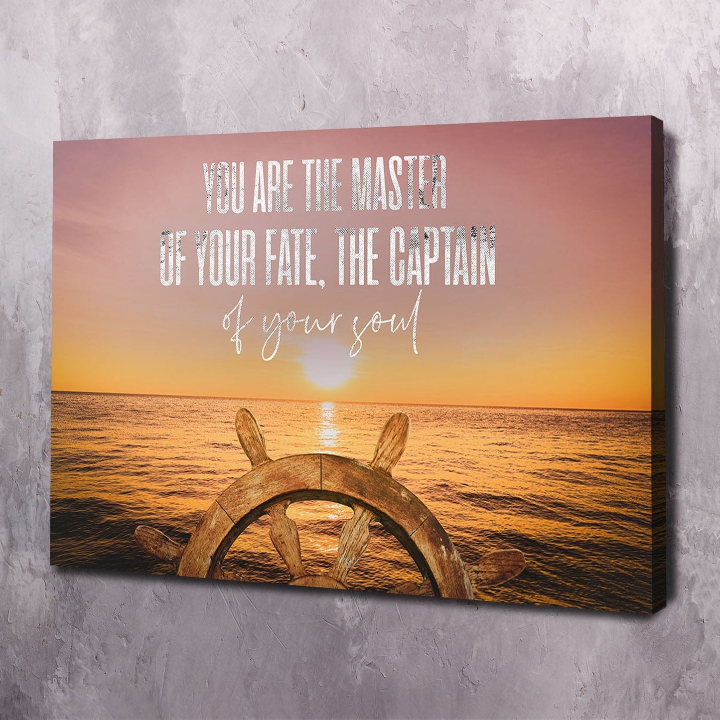 Captain of Your Soul Wall Art | Inspirational Wall Art Motivational Wall Art Quotes Office Art | Impaktiv Exclusive Canvas Art Landscape
