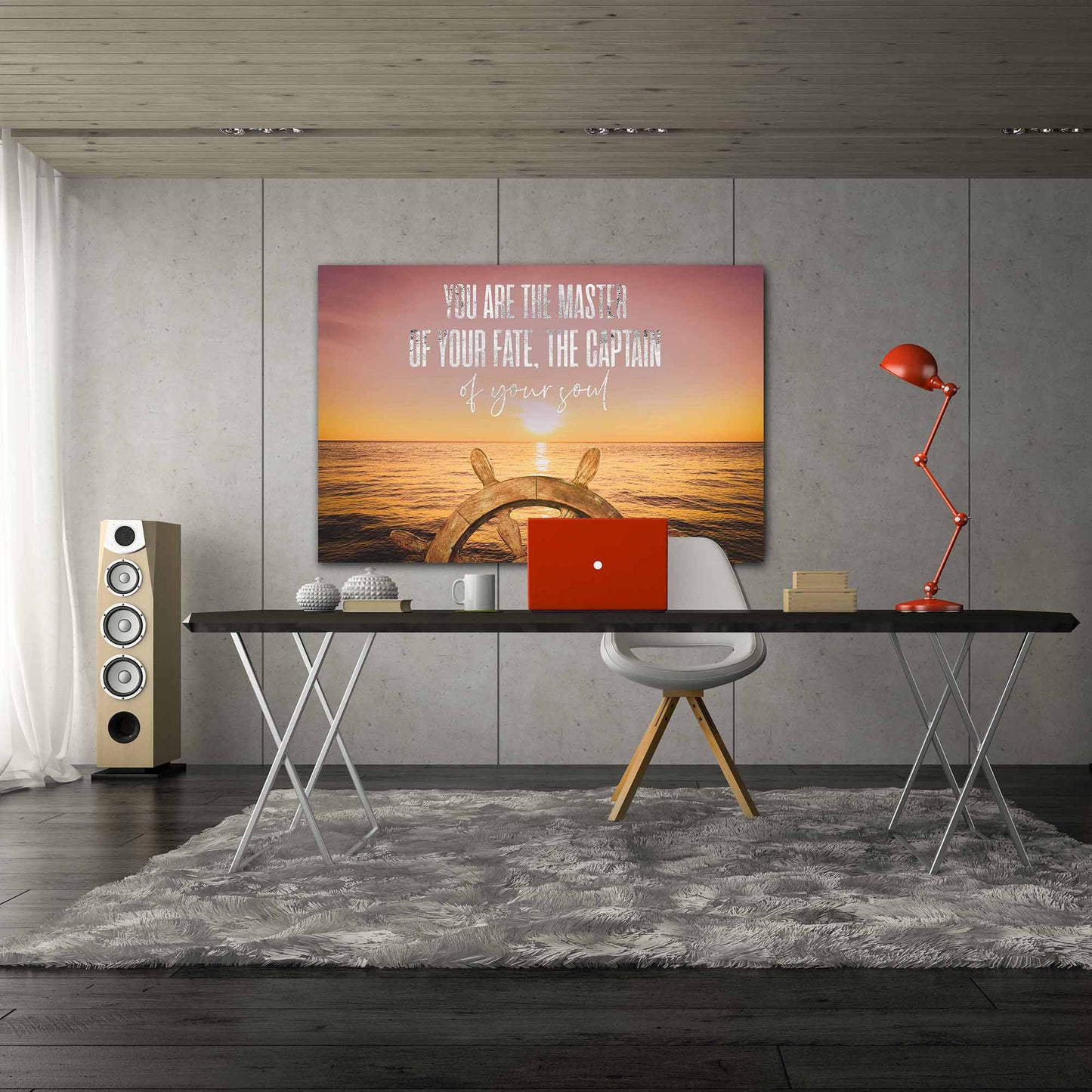 Captain of Your Soul Wall Art | Inspirational Wall Art Motivational Wall Art Quotes Office Art | Impaktiv Exclusive Canvas Art Landscape