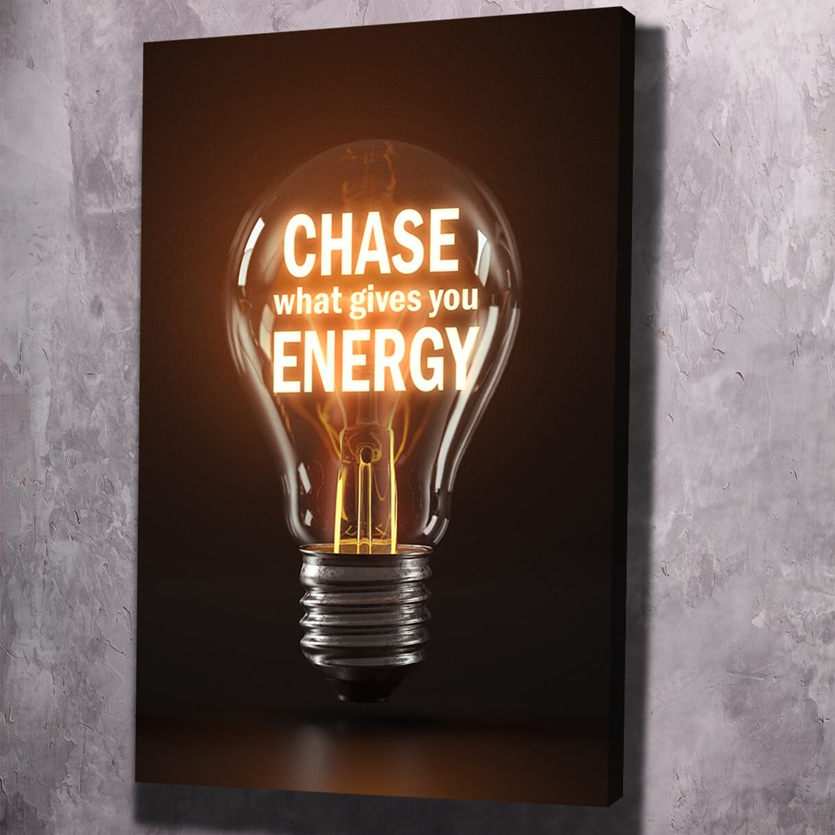 Chase Energy Wall Art | Inspirational Wall Art Motivational Wall Art Quotes Office Art | Impaktiv Exclusive Canvas Art Portrait