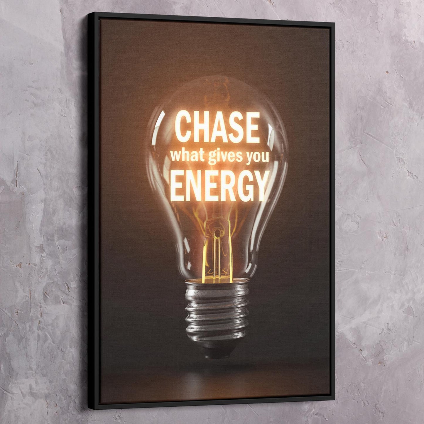 Chase Energy Wall Art | Inspirational Wall Art Motivational Wall Art Quotes Office Art | Impaktiv Exclusive Canvas Art Portrait