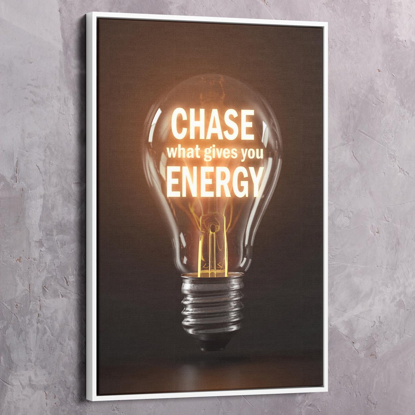 Chase Energy Wall Art | Inspirational Wall Art Motivational Wall Art Quotes Office Art | Impaktiv Exclusive Canvas Art Portrait