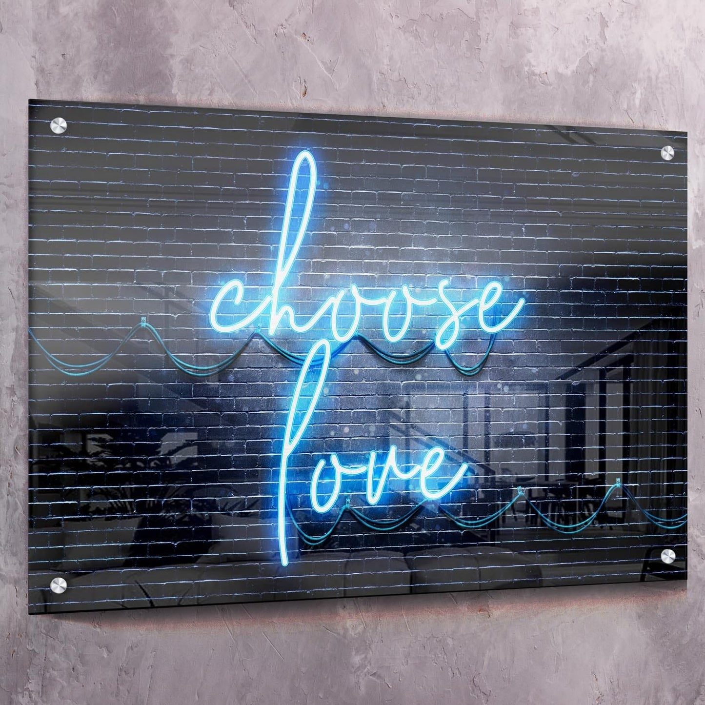 Choose Love Wall Art | Inspirational Wall Art Motivational Wall Art Quotes Office Art | Impaktiv Exclusive Canvas Art Landscape