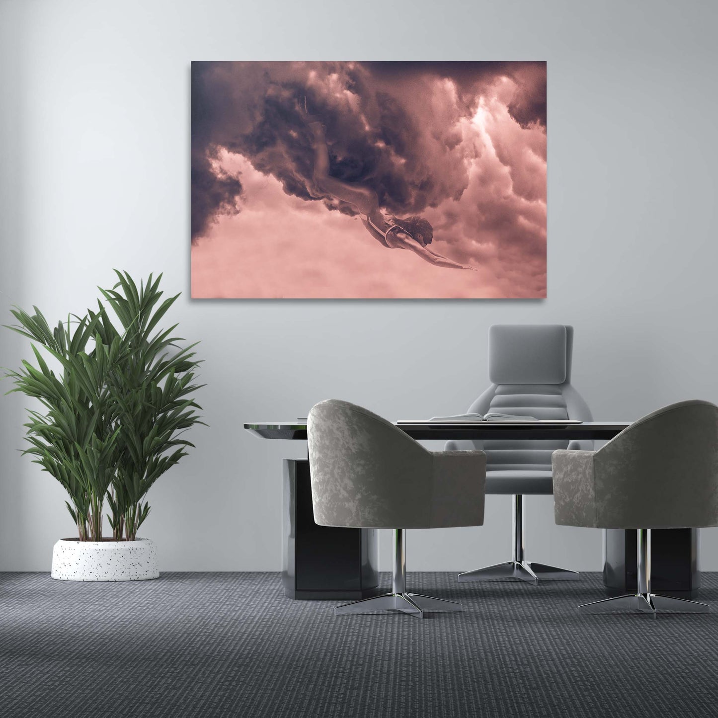 Cloud Diver Wall Art | Inspirational Wall Art Motivational Wall Art Quotes Office Art | Impaktiv Exclusive Canvas Art Landscape