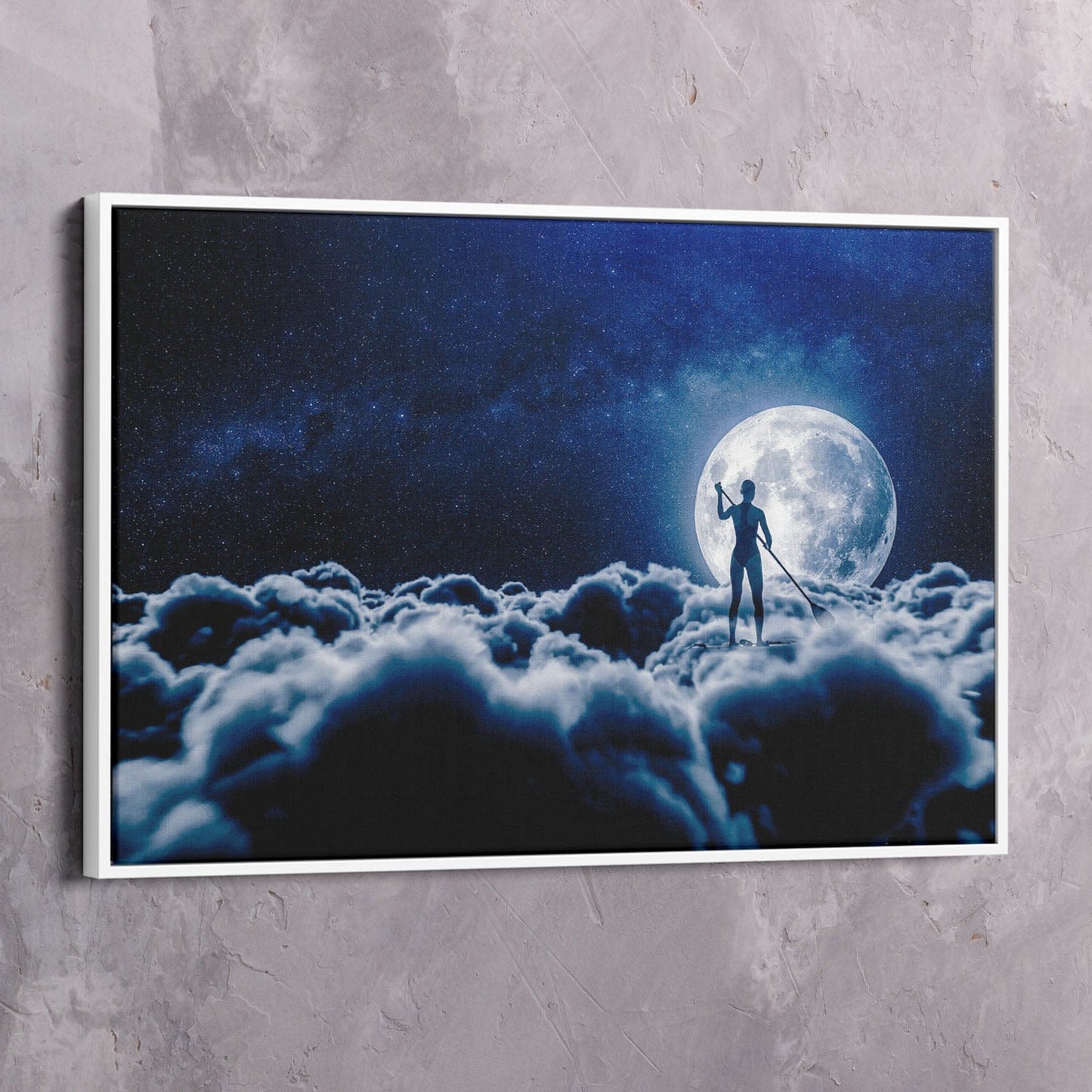 Cloud Paddle Boarding Wall Art | Inspirational Wall Art Motivational Wall Art Quotes Office Art | Impaktiv Exclusive Canvas Art Landscape