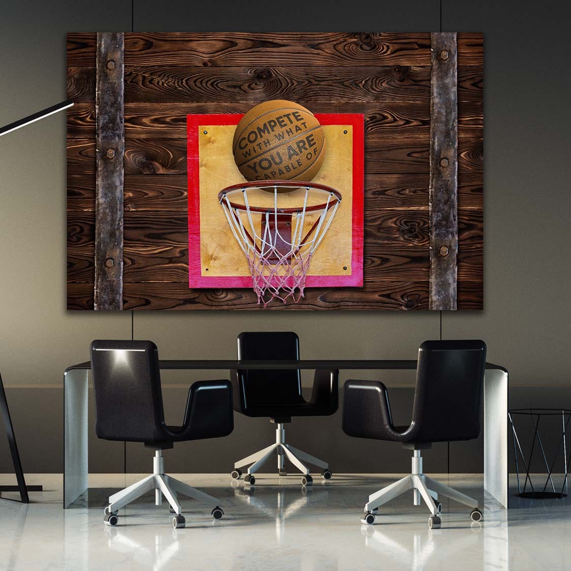Compete with What You are Capable of - Michael Jordan Inspired Art Wall Art | Inspirational Wall Art Motivational Wall Art Quotes Office Art | Impaktiv Exclusive Canvas Art Landscape