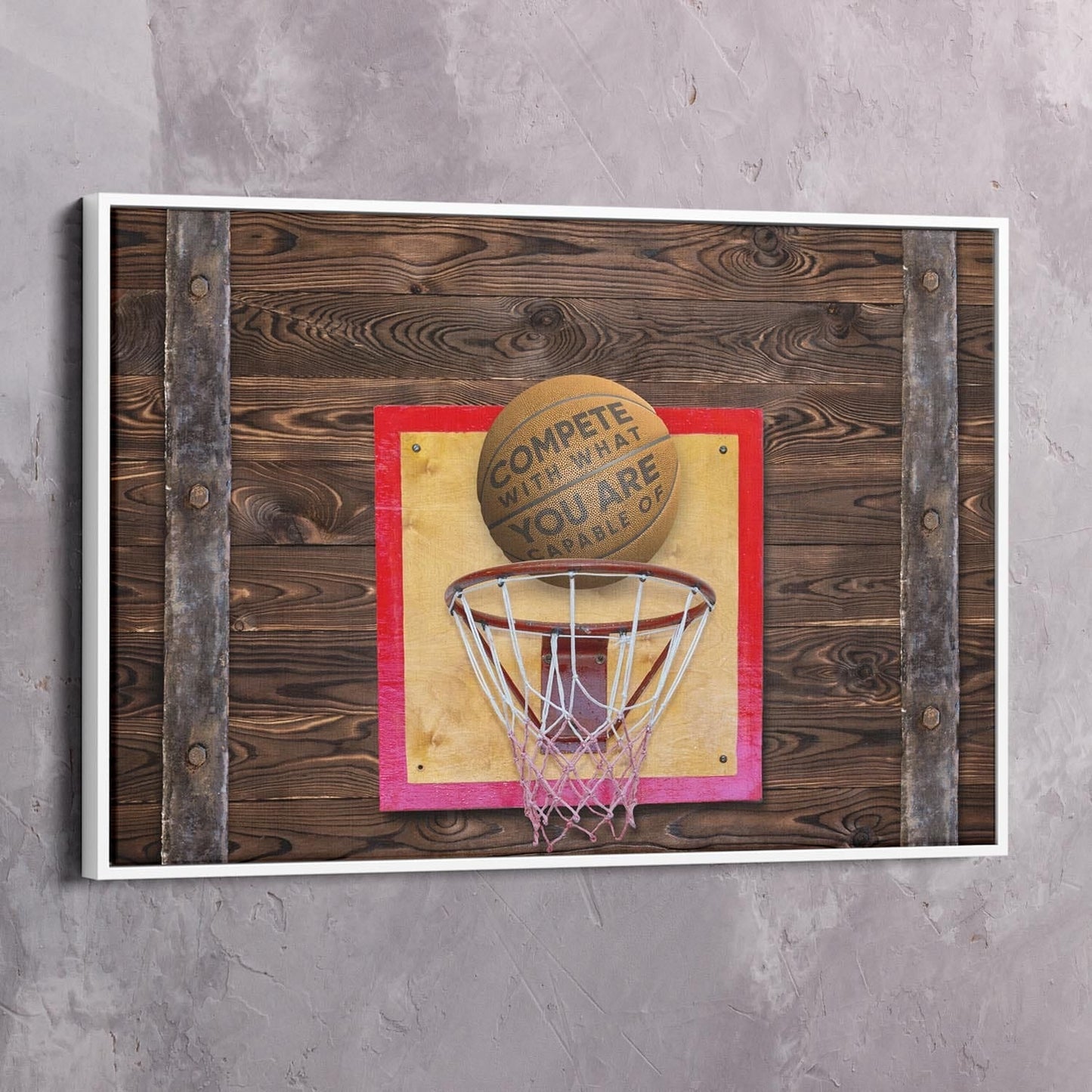 Compete with What You are Capable of - Michael Jordan Inspired Art Wall Art | Inspirational Wall Art Motivational Wall Art Quotes Office Art | Impaktiv Exclusive Canvas Art Landscape