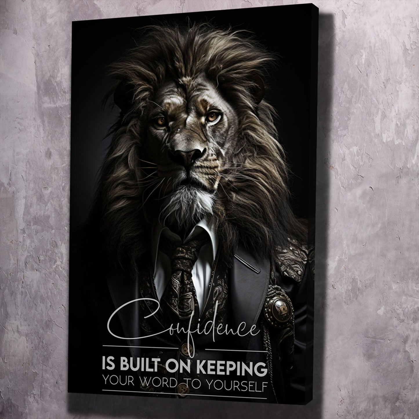 Confidence is Built on Keeping Your Word to Yourself Wall Art | Inspirational Wall Art Motivational Wall Art Quotes Office Art | Impaktiv Exclusive Canvas Art Portrait