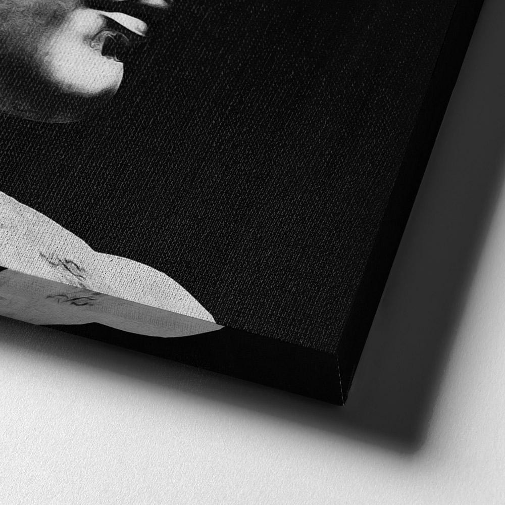 David Sculpture Black & White Wall Art | Inspirational Wall Art Motivational Wall Art Quotes Office Art | Impaktiv Exclusive Canvas Art Portrait