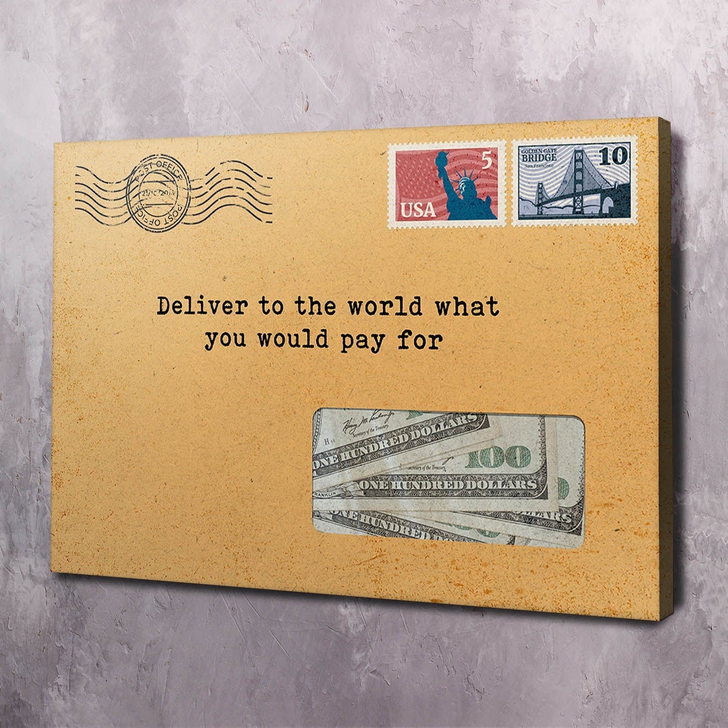 Deliver to the World Wall Art | Inspirational Wall Art Motivational Wall Art Quotes Office Art | Impaktiv Exclusive Canvas Art Landscape