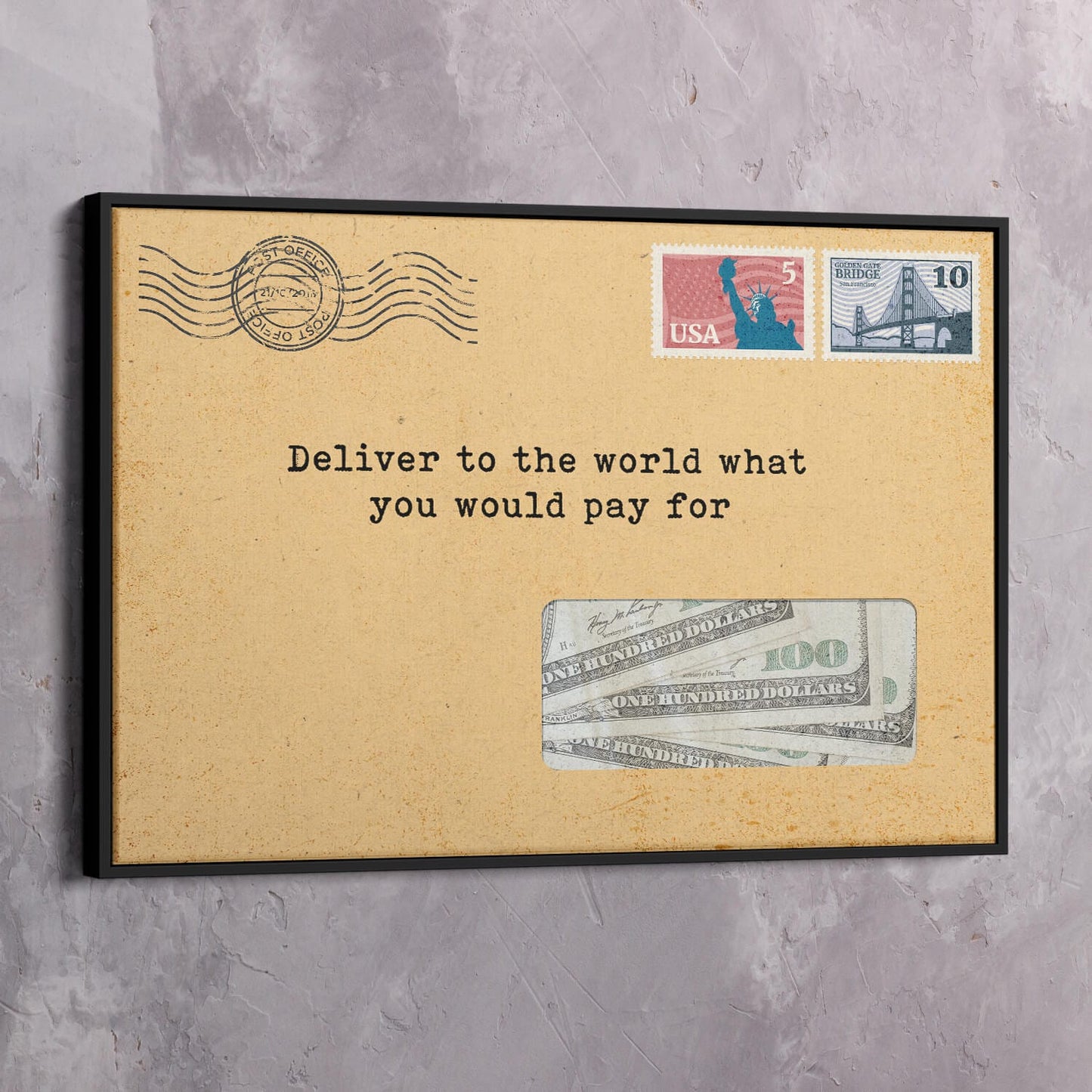 Deliver to the World Wall Art | Inspirational Wall Art Motivational Wall Art Quotes Office Art | Impaktiv Exclusive Canvas Art Landscape