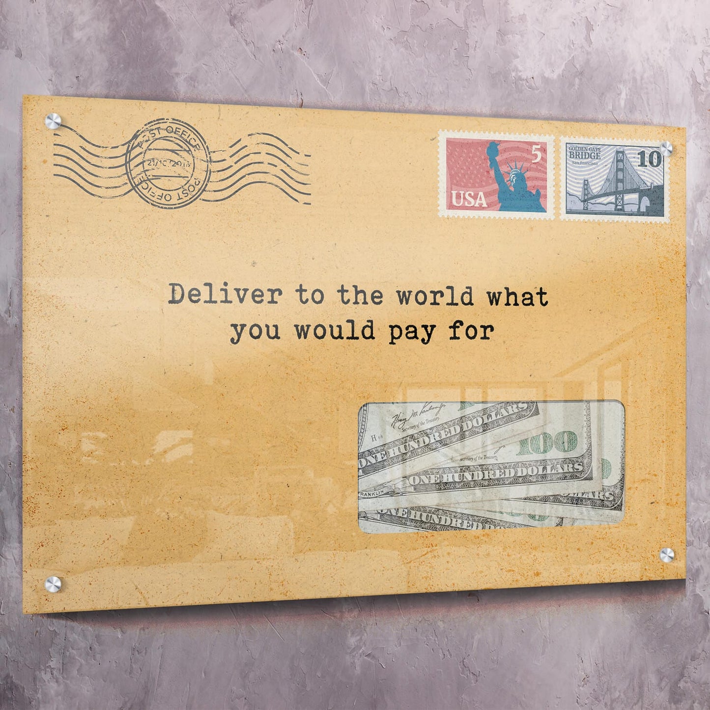 Deliver to the World Wall Art | Inspirational Wall Art Motivational Wall Art Quotes Office Art | Impaktiv Exclusive Canvas Art Landscape