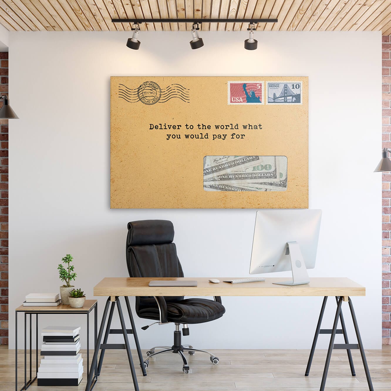 Deliver to the World Wall Art | Inspirational Wall Art Motivational Wall Art Quotes Office Art | Impaktiv Exclusive Canvas Art Landscape