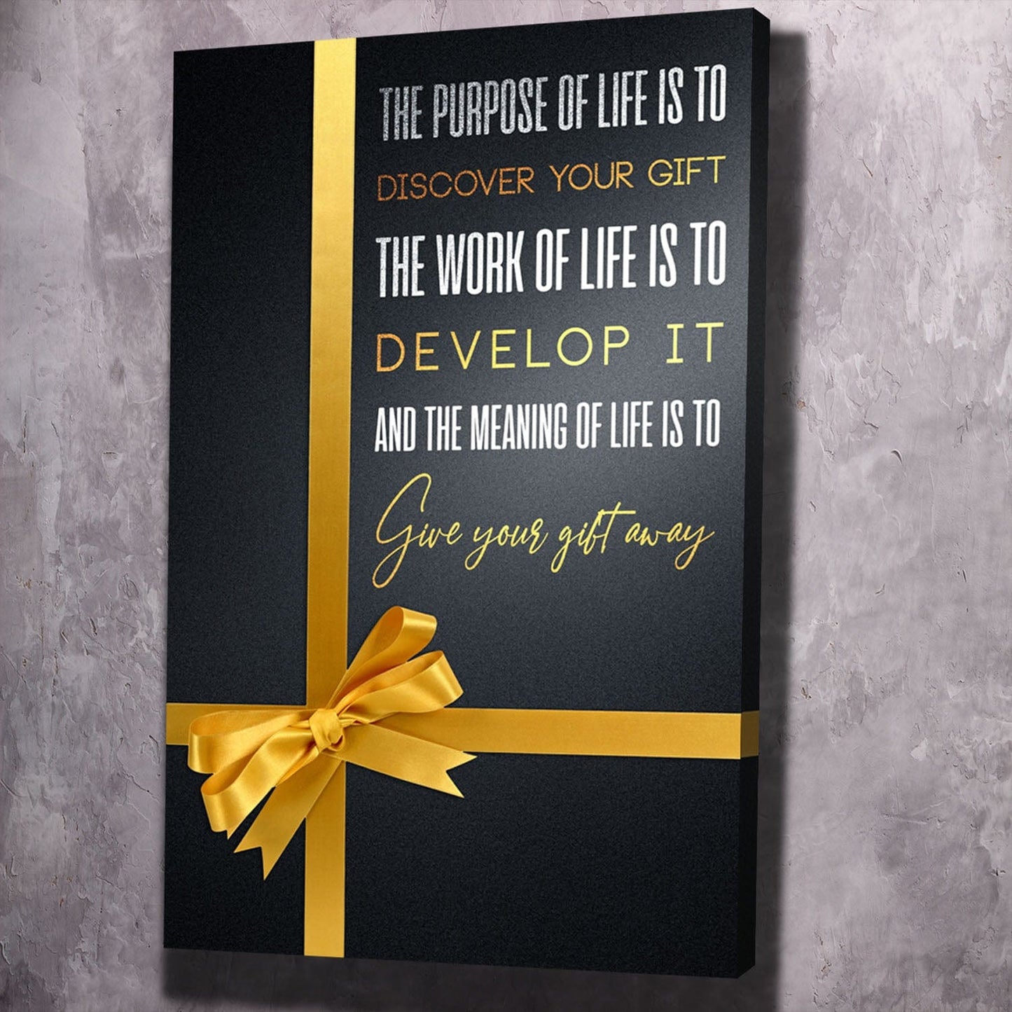 Discover Your Gift Wall Art | Inspirational Wall Art Motivational Wall Art Quotes Office Art | Impaktiv Exclusive Canvas Art Portrait